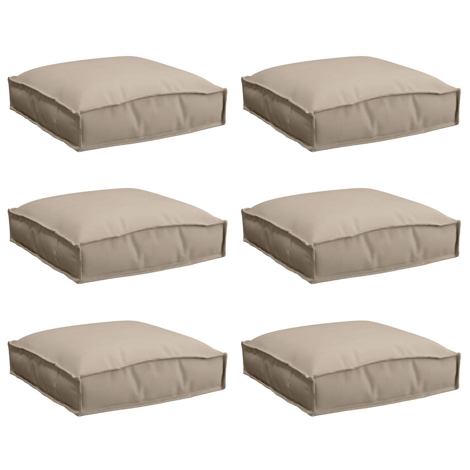 Pallet Cushions for Seating 6 pcs Taupe 40x40x8 cm Oxford Fabric - Image 2