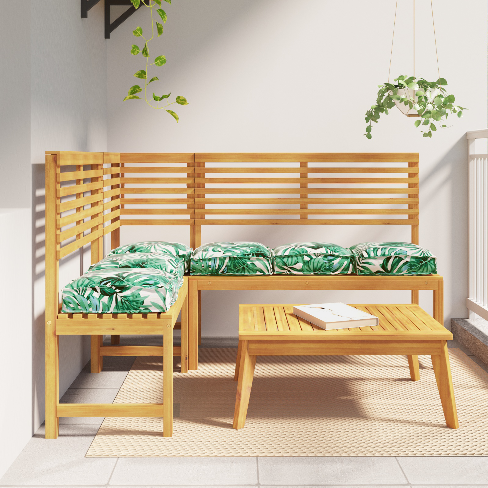 Palletkussens voor Zit 6 stuks Bladpatroon 40x40x8 cm Oxfordstof
