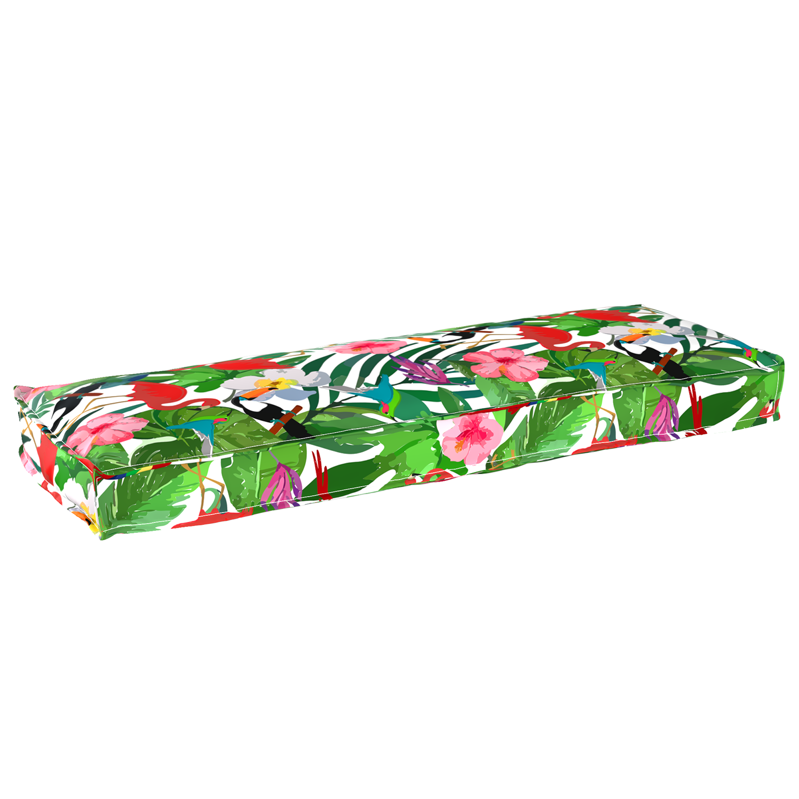 Thumbnail - vidaXL Pallet Kissen für die Bank Tropischer Dschungel 120x40x8 cm Oxford-Stoff