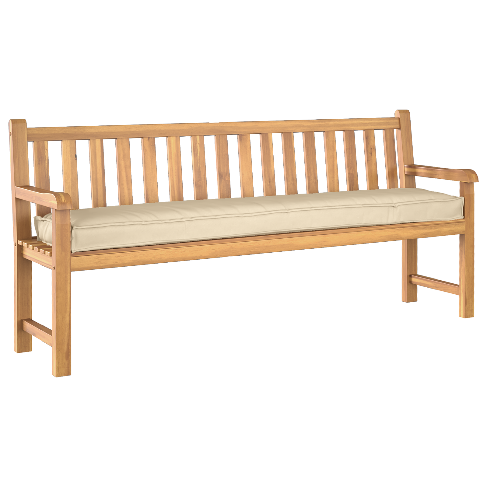 Pallet Cushion for Bench Beige 180x40x8 cm Oxford Fabric - Image 3