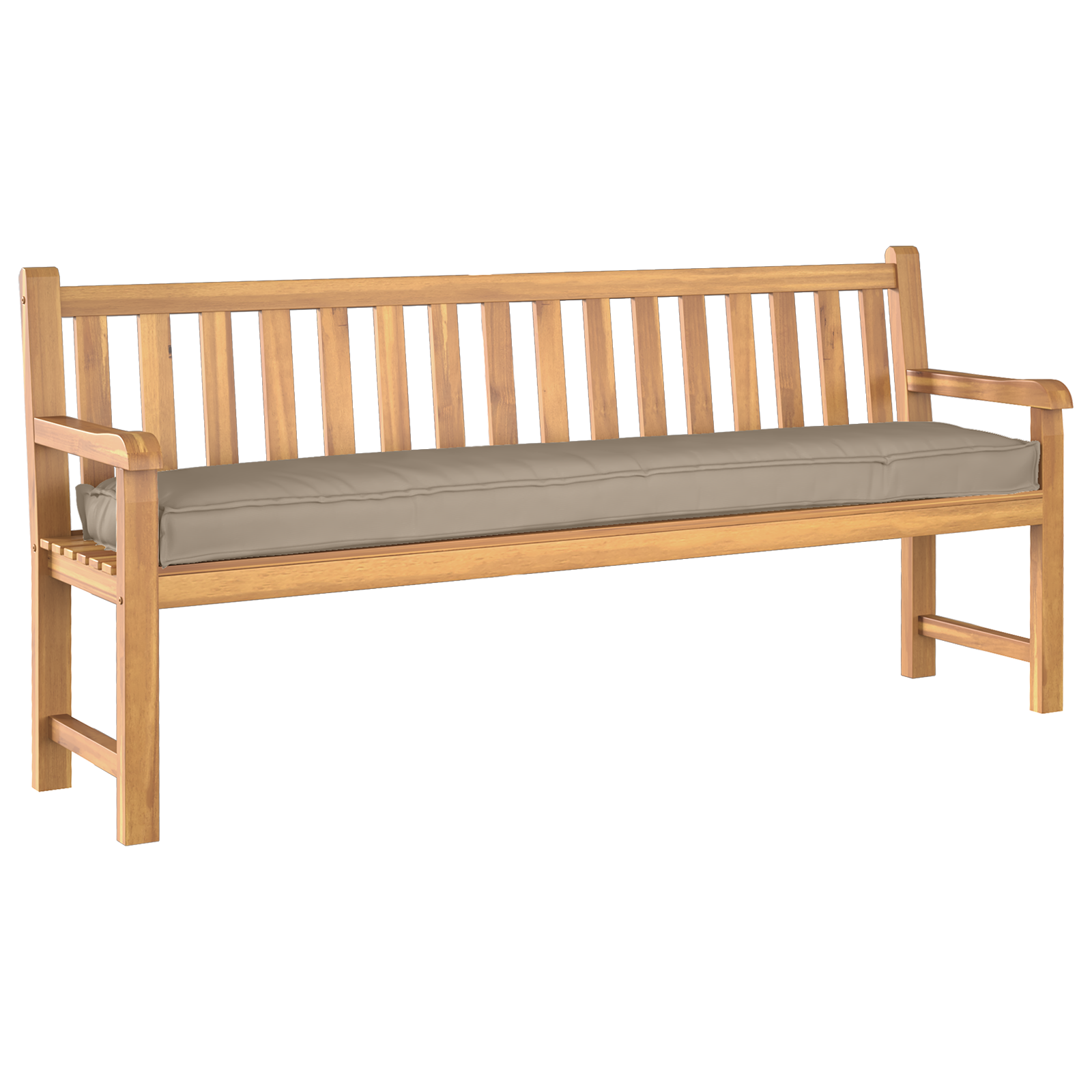 Pallet Cushion for Bench Taupe 180x40x8 cm Oxford Fabric - Image 3