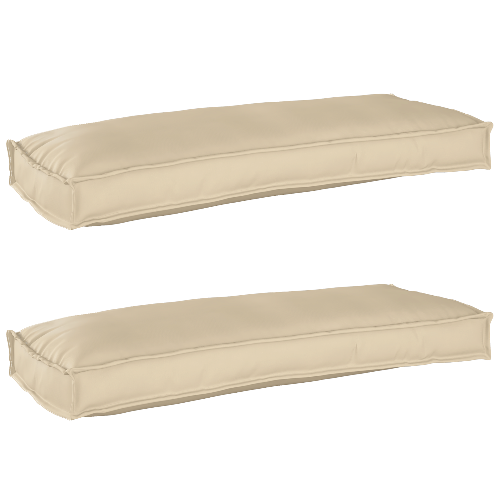 Palletkussens voor bank 2 stuks Beige 100x40x8 cm Oxford stof
