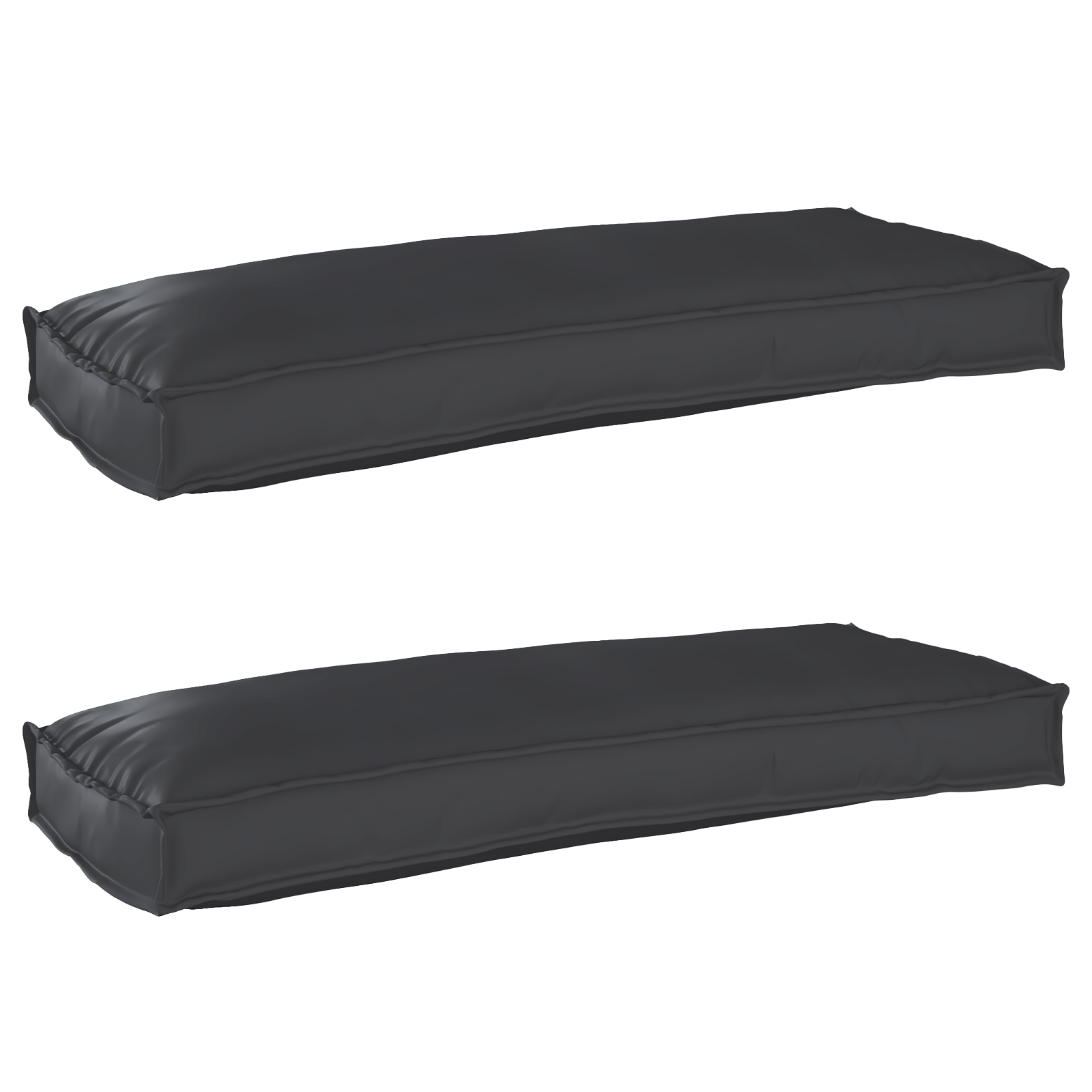 Pallet Kussens voor Bank 2 stuks Zwart 100x40x8 cm Oxford Stof