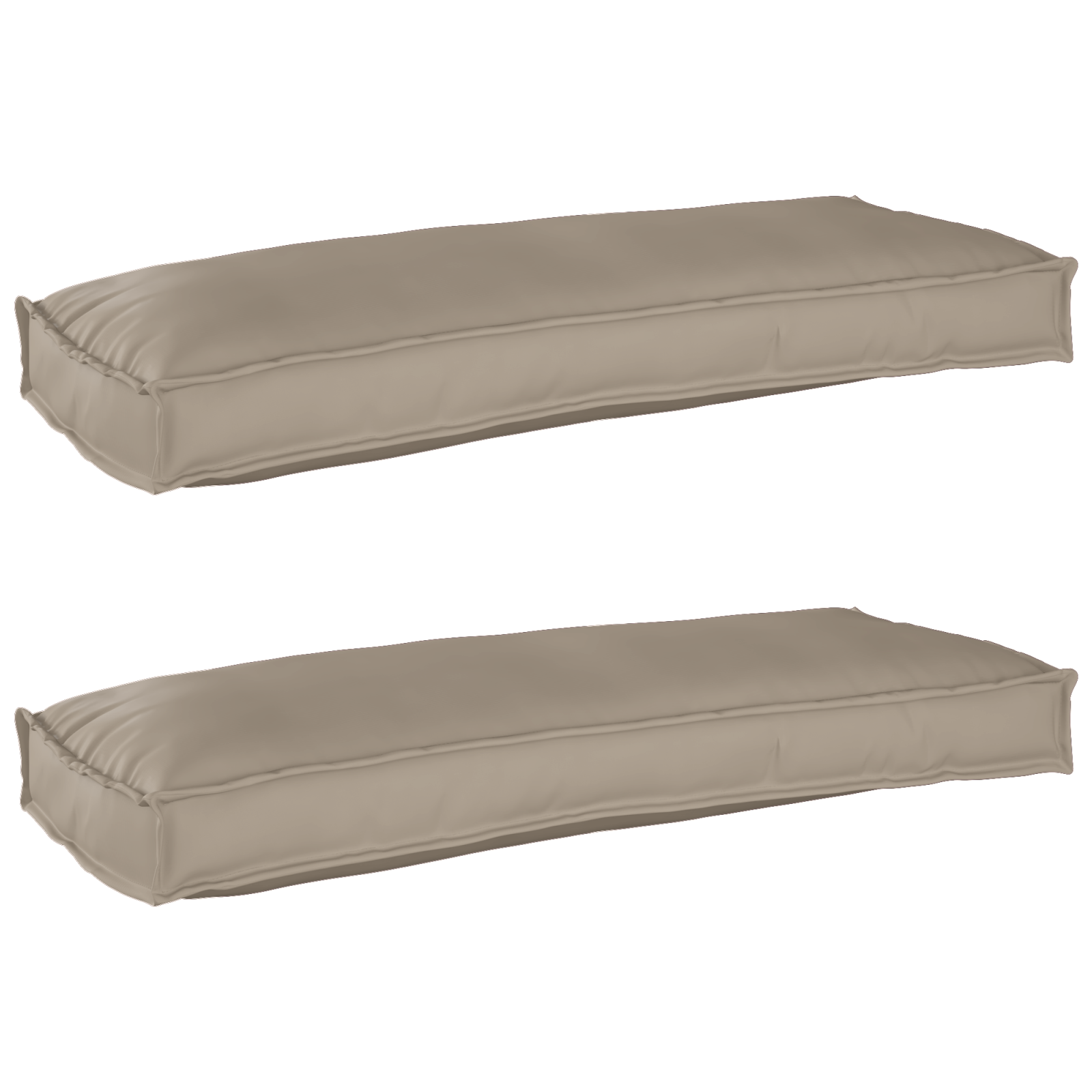 Pallet Kussens voor Bank 2 stuks Taupe 100x40x8 cm Oxford Stof