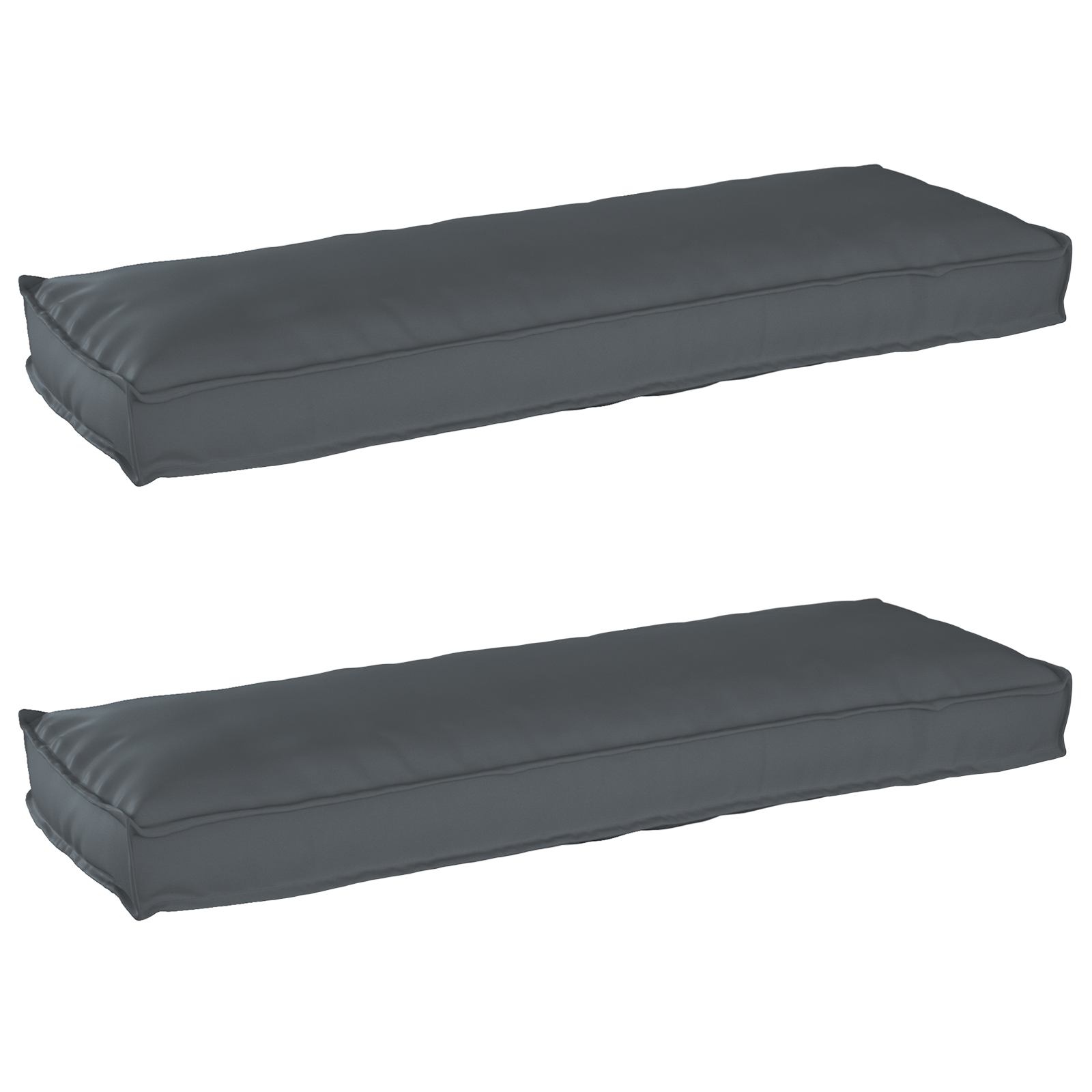 Palletkussens voor bank 2 stuks Anthraciet 120x40x8 cm Oxford stof