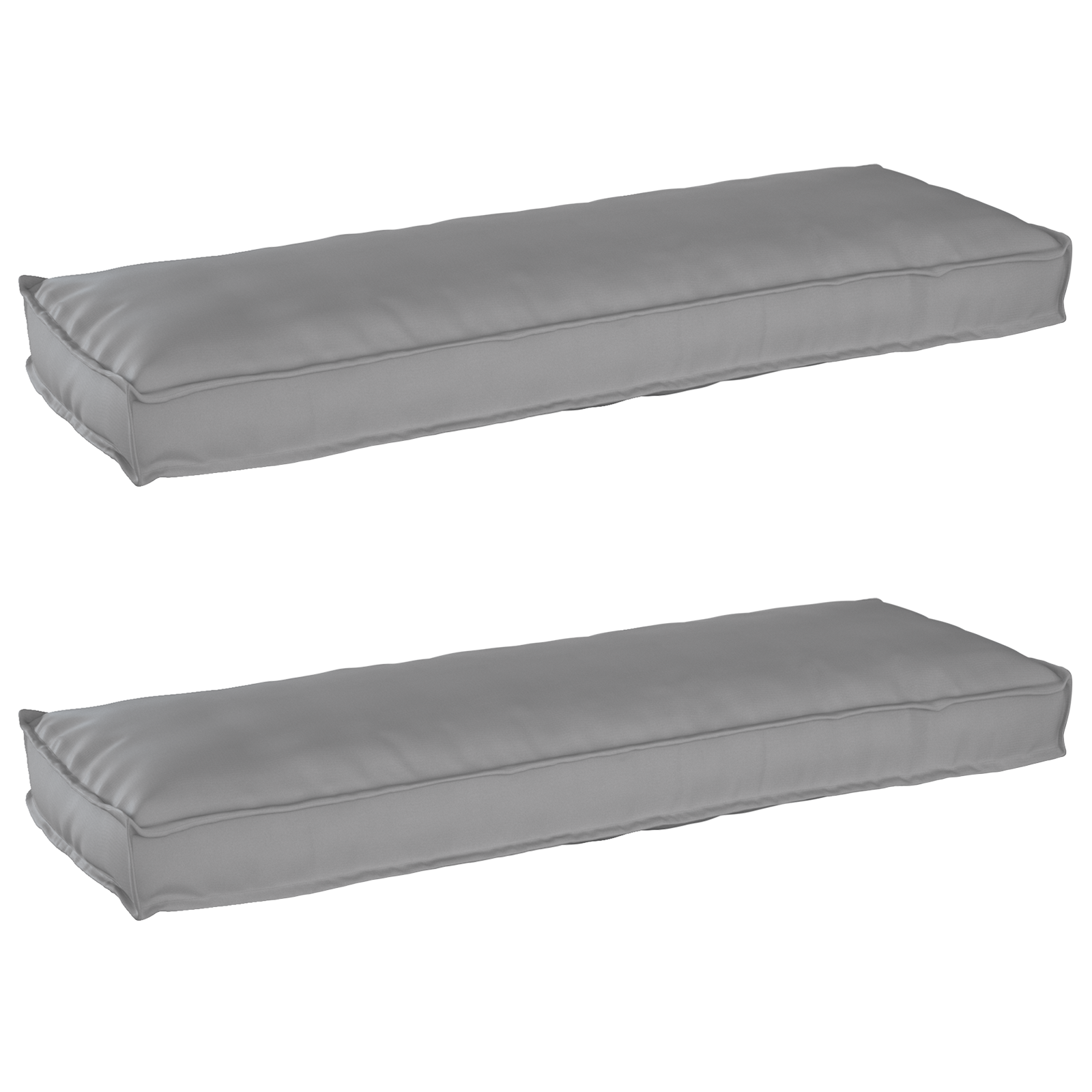 Palletkussens 2 st bank 120x40x8 cm oxford stof grijs