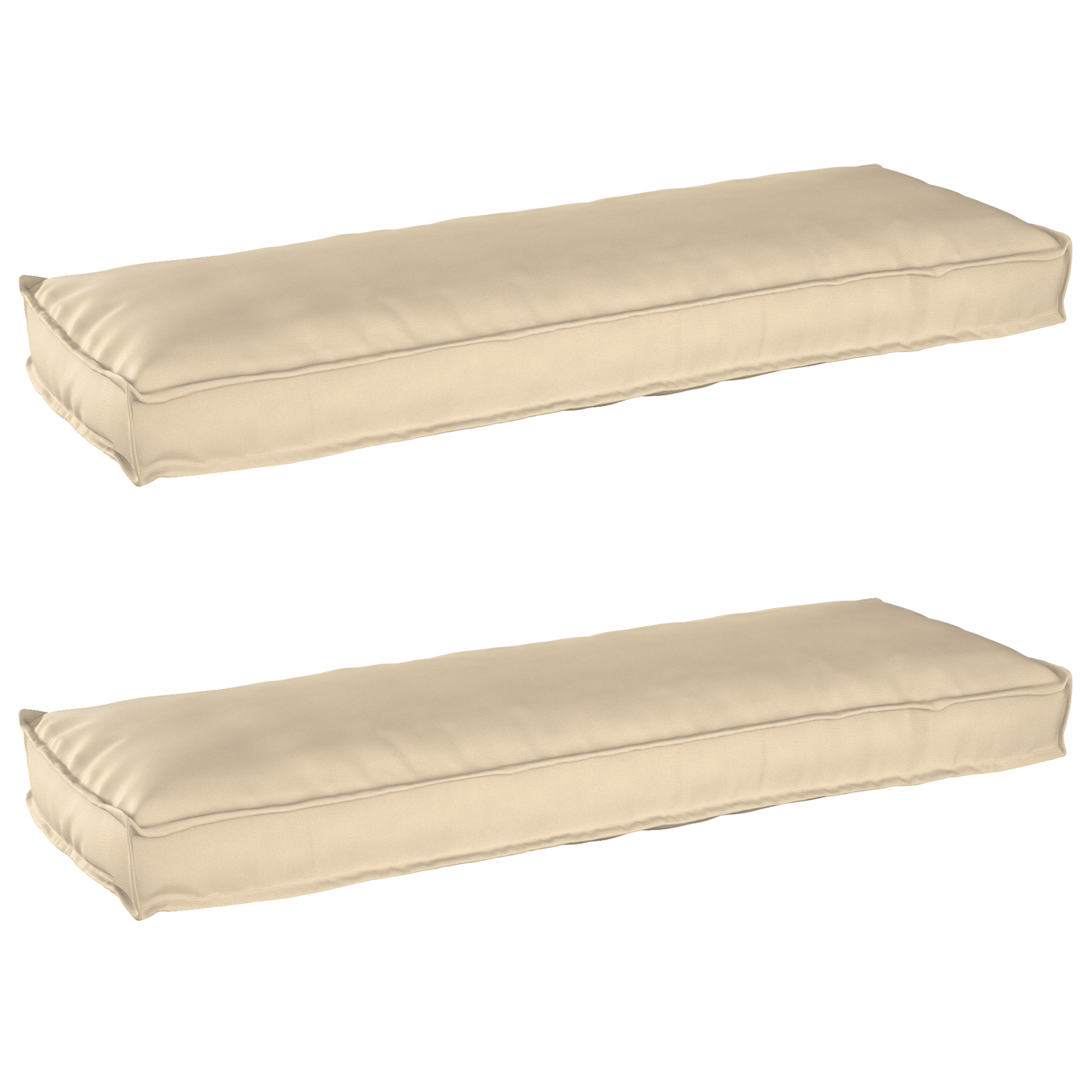 Palletkussens voor Bank 2 stuks Beige 120x40x8 cm Oxford Stof