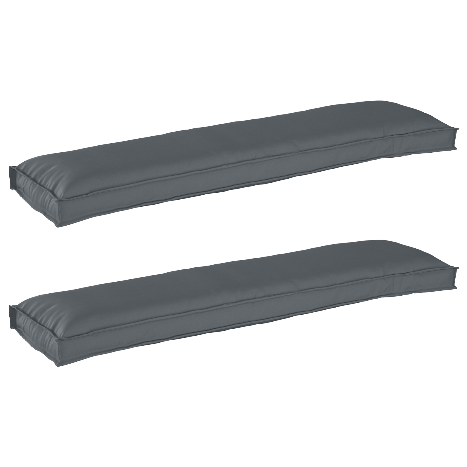Palletkussens voor Bank 2 stuks Anthraciet 150x40x8 cm Oxford Stof