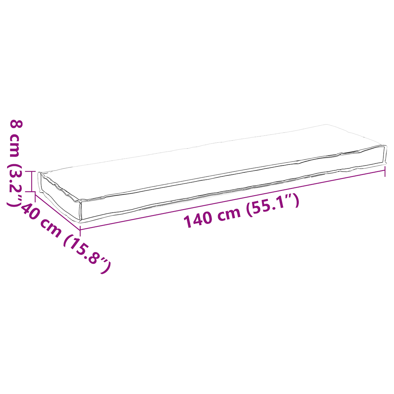 Pallet padjakomplekt 2 pcs Pruunikashall 150 x 40 x 8 cm - Image 7