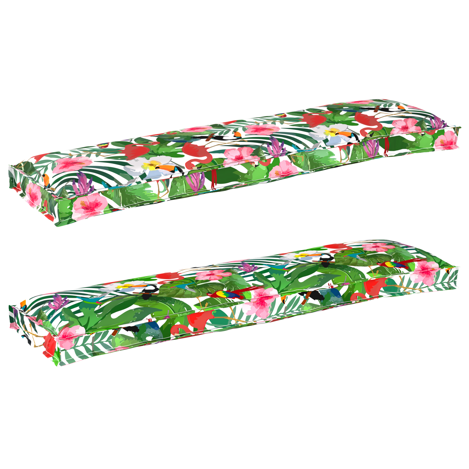 Pallet Kussens voor Bank 2 stuks Tropisch Jungle 150x40x8 cm Oxford Stof