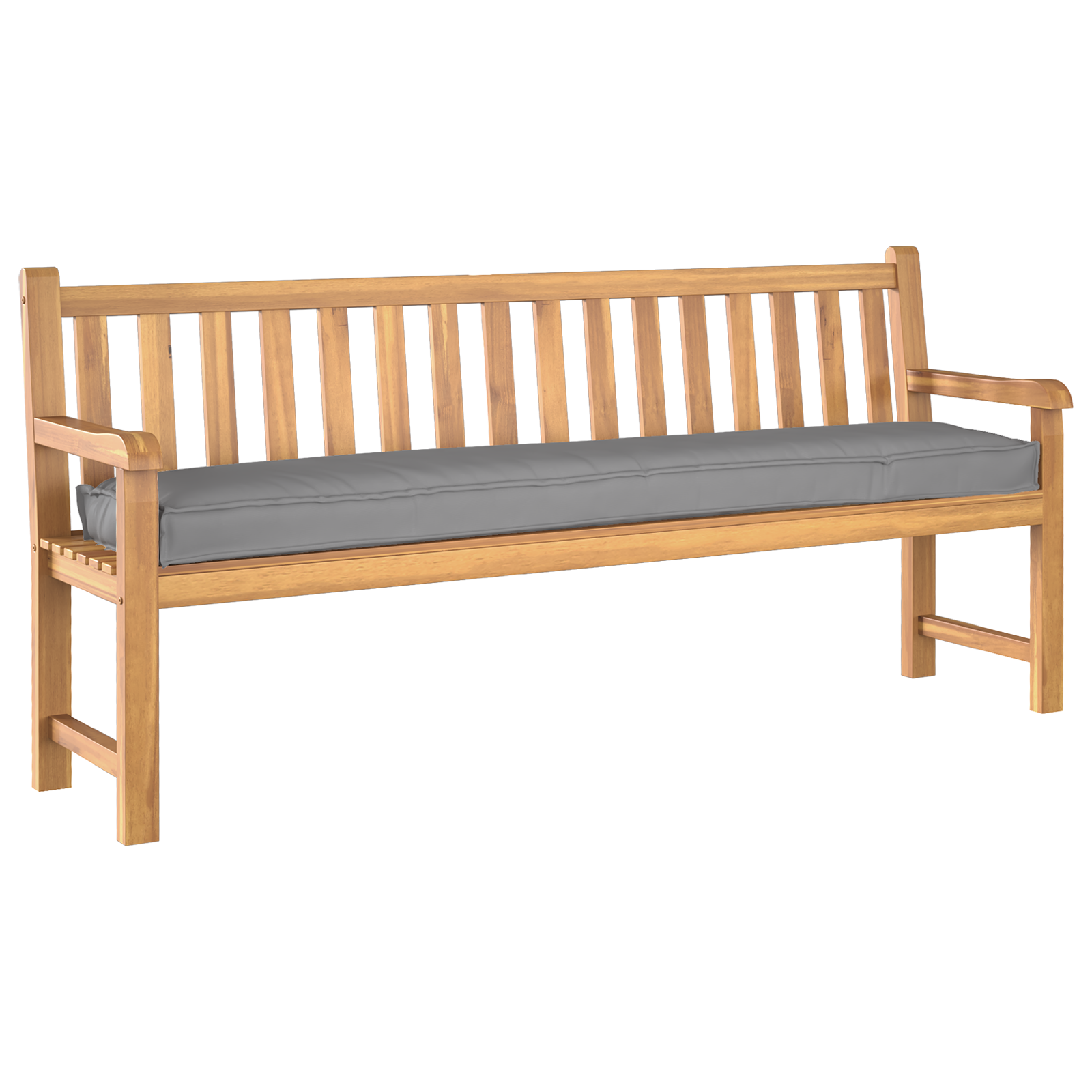 Pallet Cushions for Bench 2 pcs Grey 180x40x8 cm Oxford Fabric - Image 3