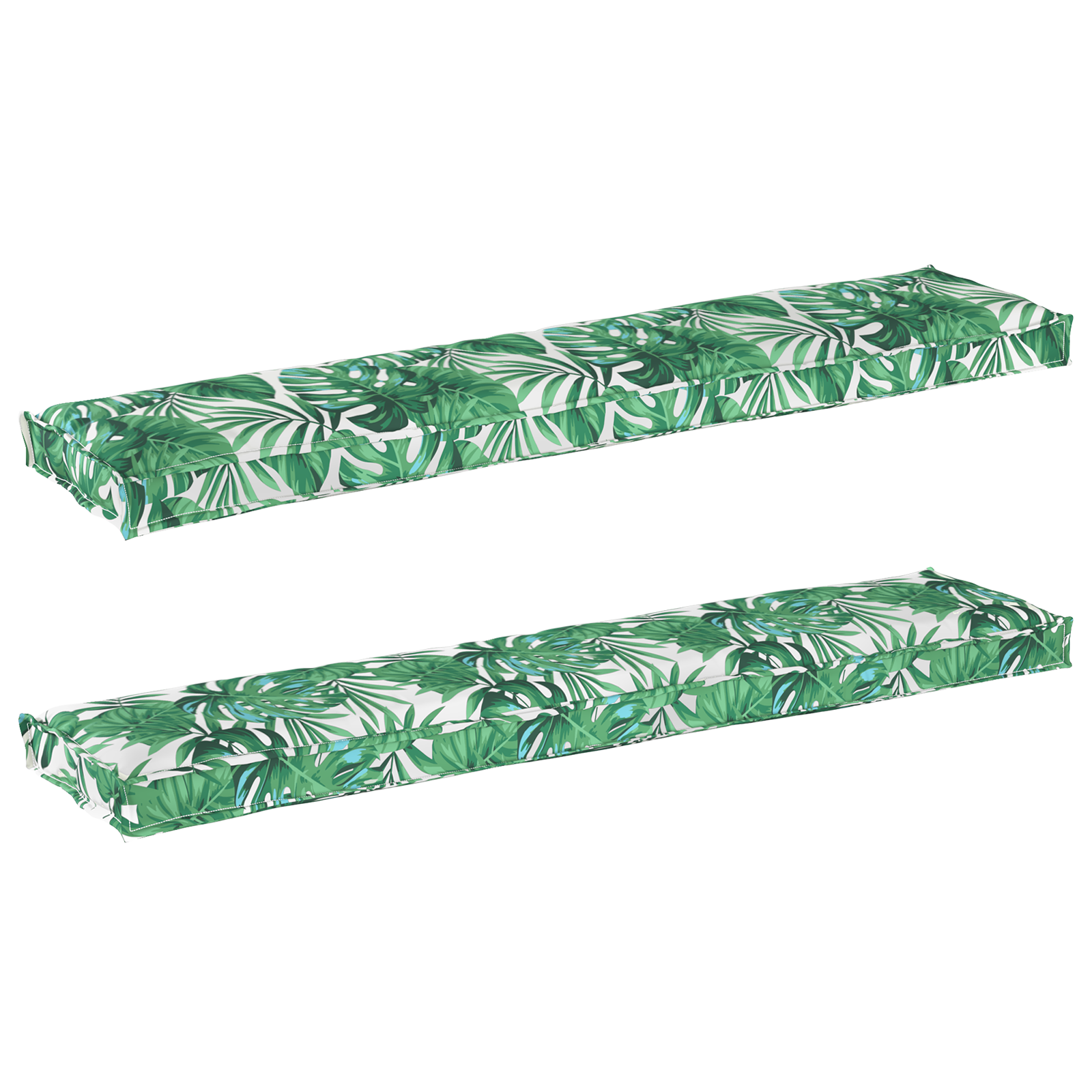 Pallet Cushions for Bench 2 pcs Leaf Pattern 180x40x8 cm Oxford Fabric - Image 2