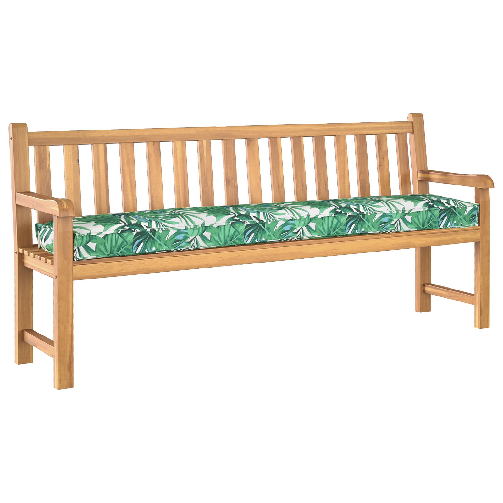 Pallet Cushions for Bench 2 pcs Leaf Pattern 180x40x8 cm Oxford Fabric - Image 3