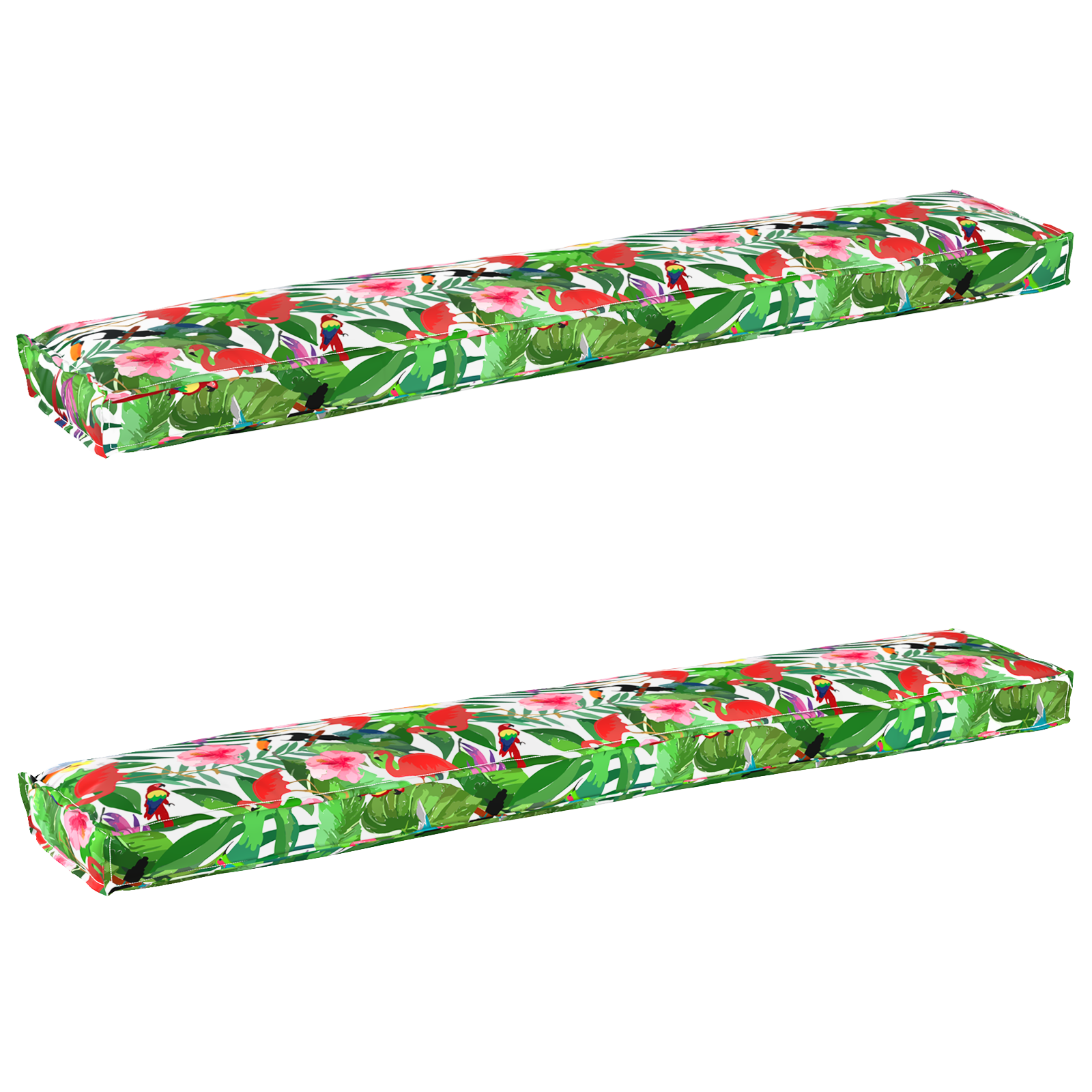 Pallet Cushions for Bench 2 pcs Tropical Jungle 200x40x8 cm Oxford Fabric - Image 2