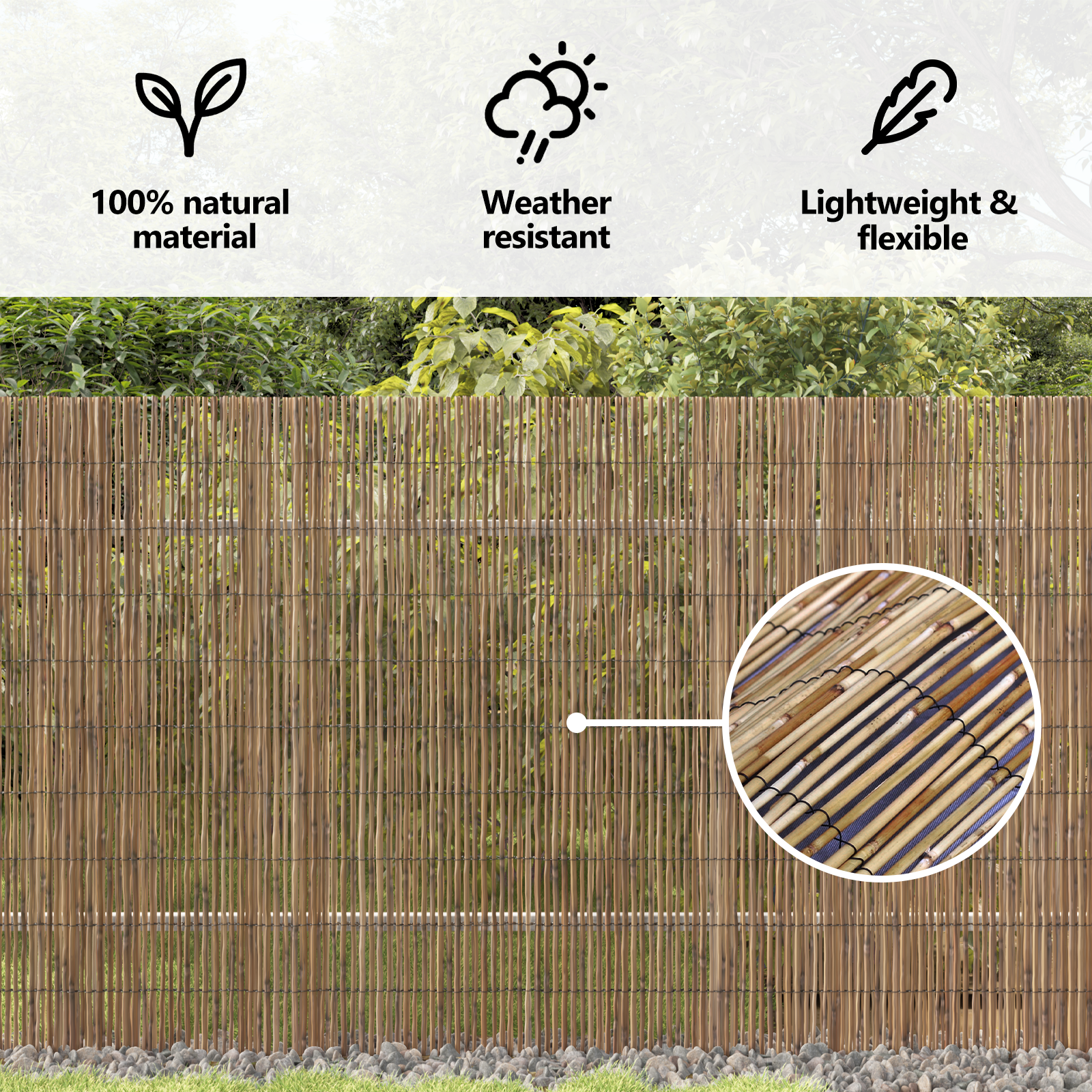 Garden Reed Fence 300x140 cm