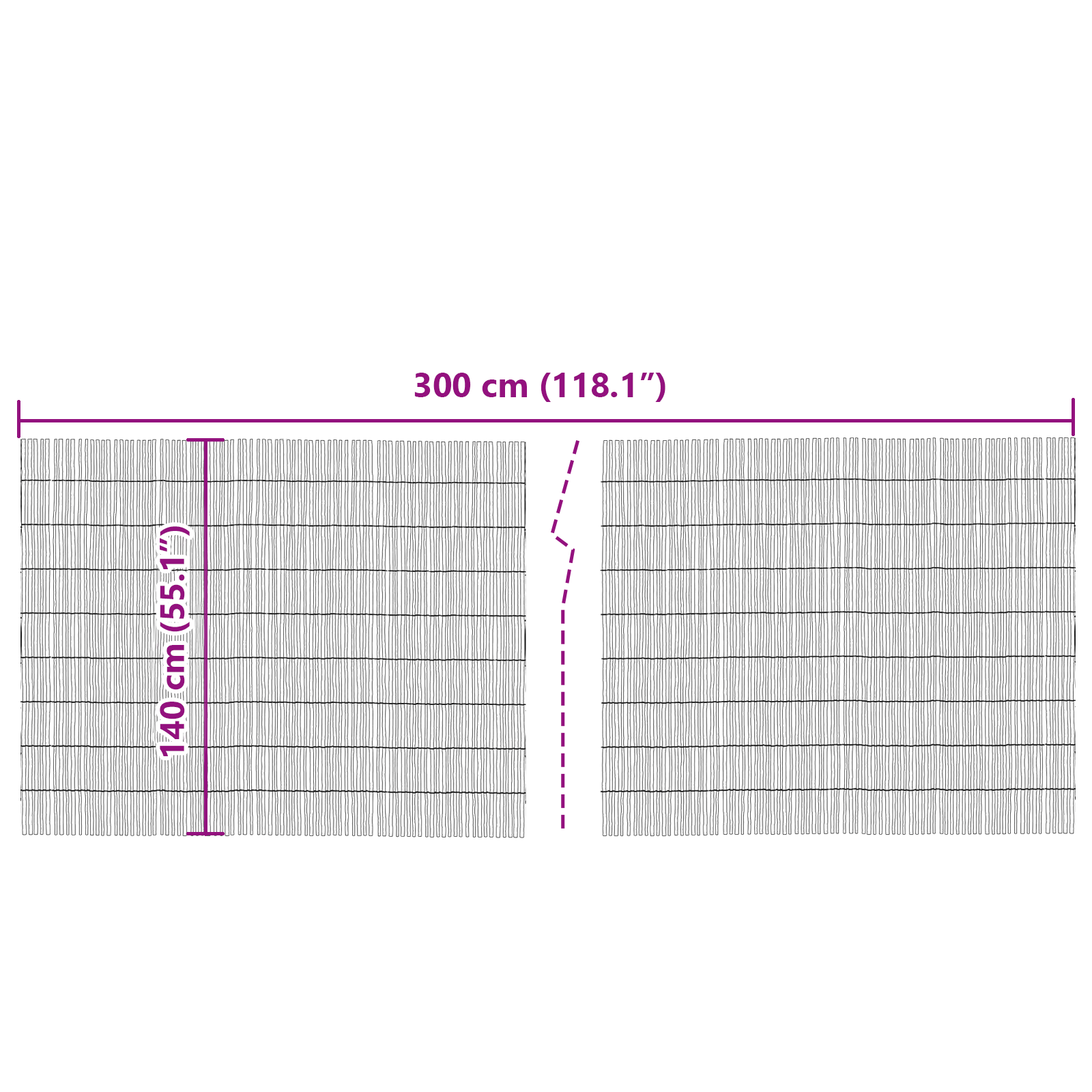 Garden Reed Fence 300x140 cm - Image 4