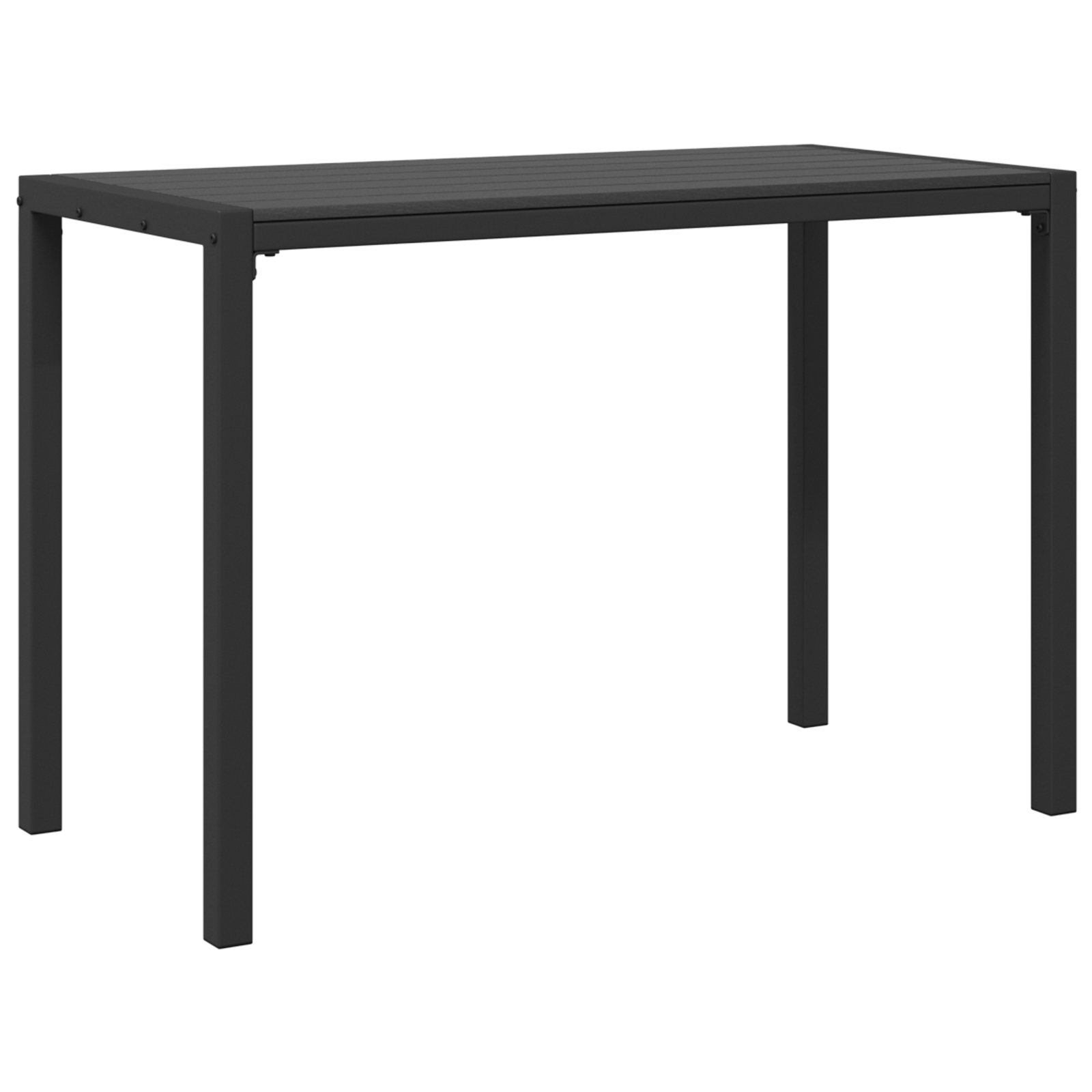 3-Piece Garden Dining Set - Steel and WPC in Black - Image 5