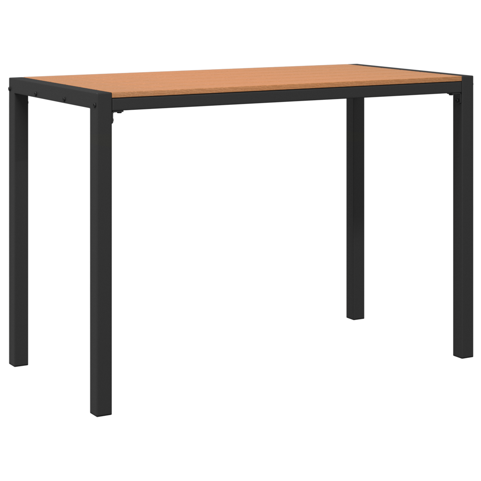 3 Piece Garden Dining Set Steel and WPC Brown - Image 5