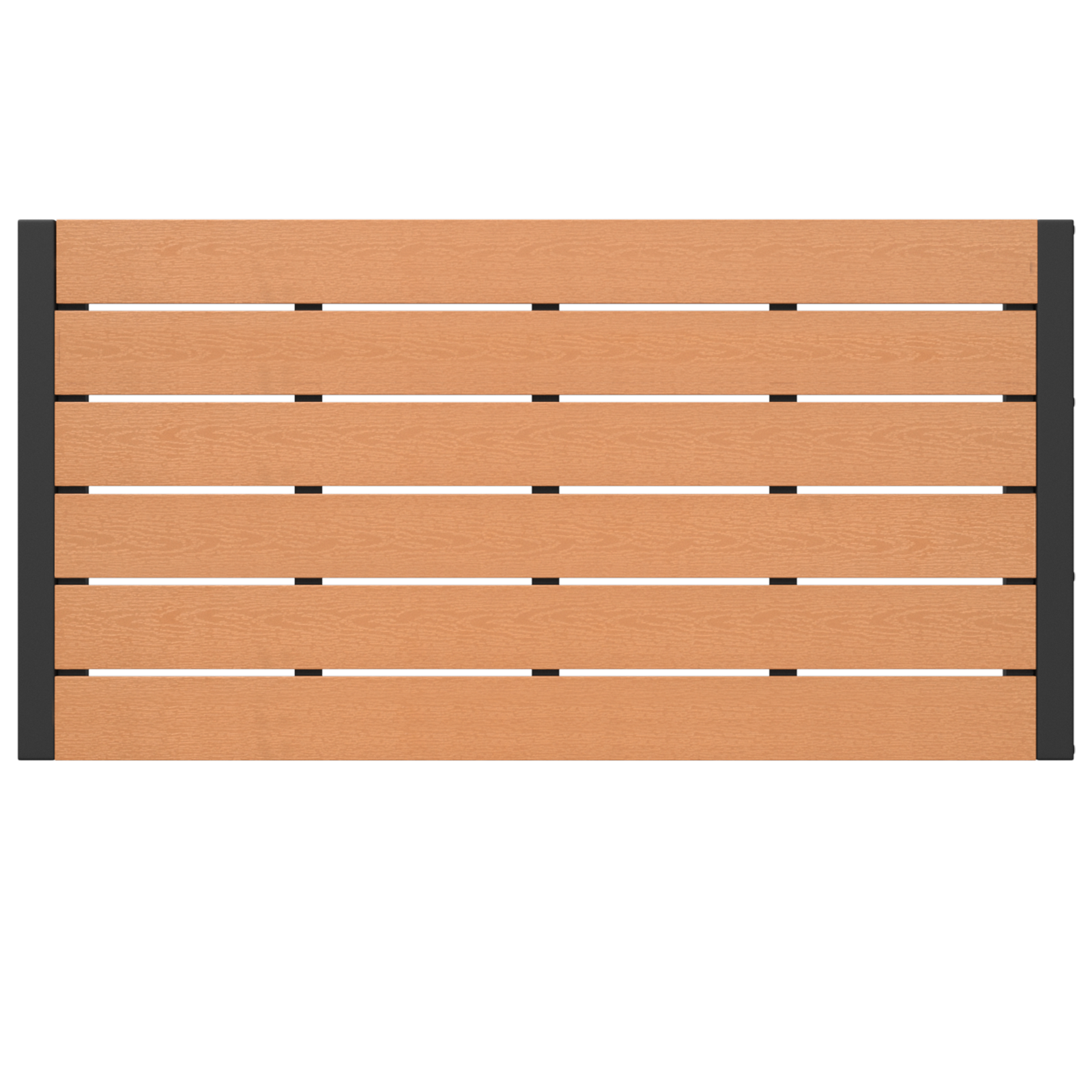 3 Piece Garden Dining Set Steel and WPC Brown - Image 8