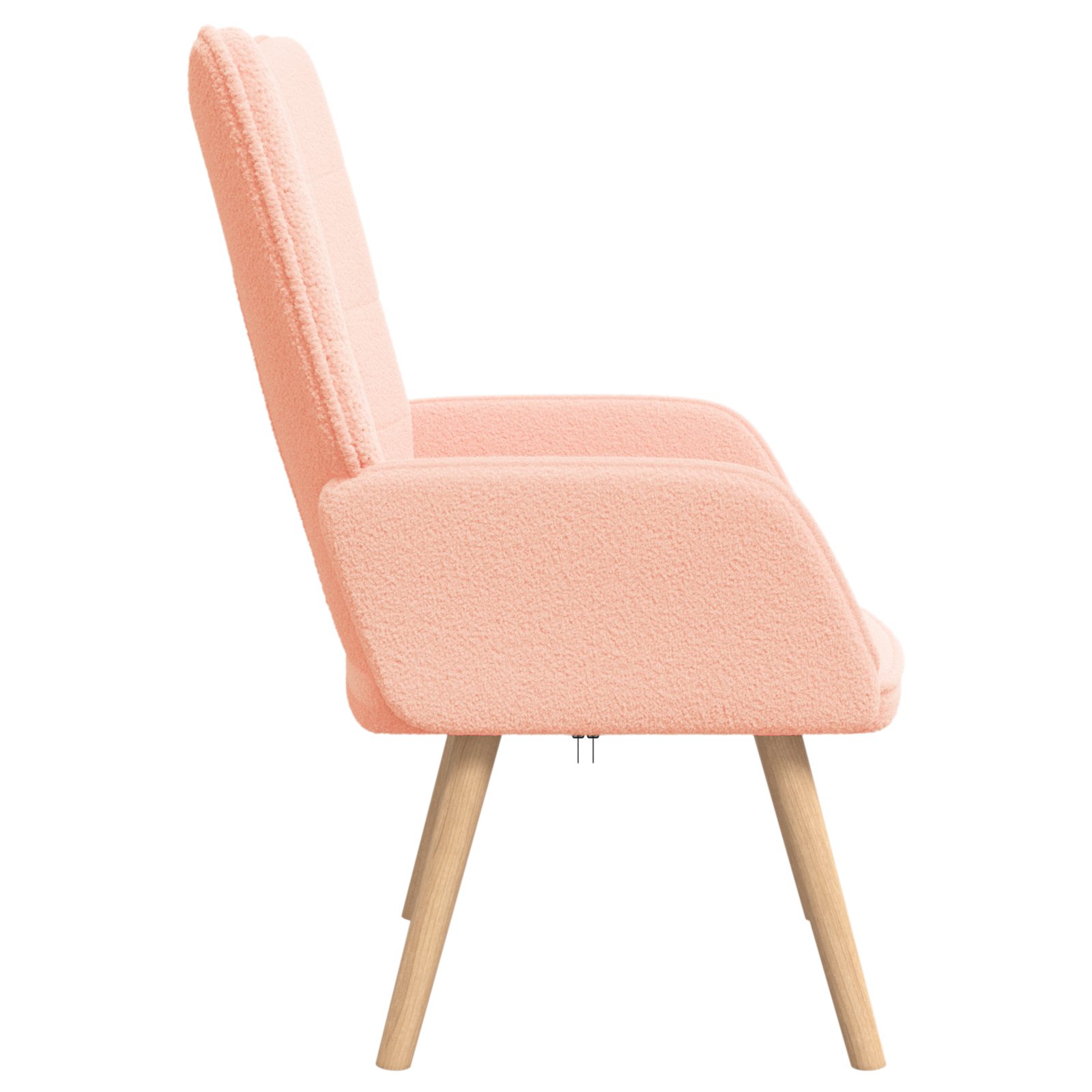 Relaxing Chair Pink Curly Wool-like Fabric - Image 5