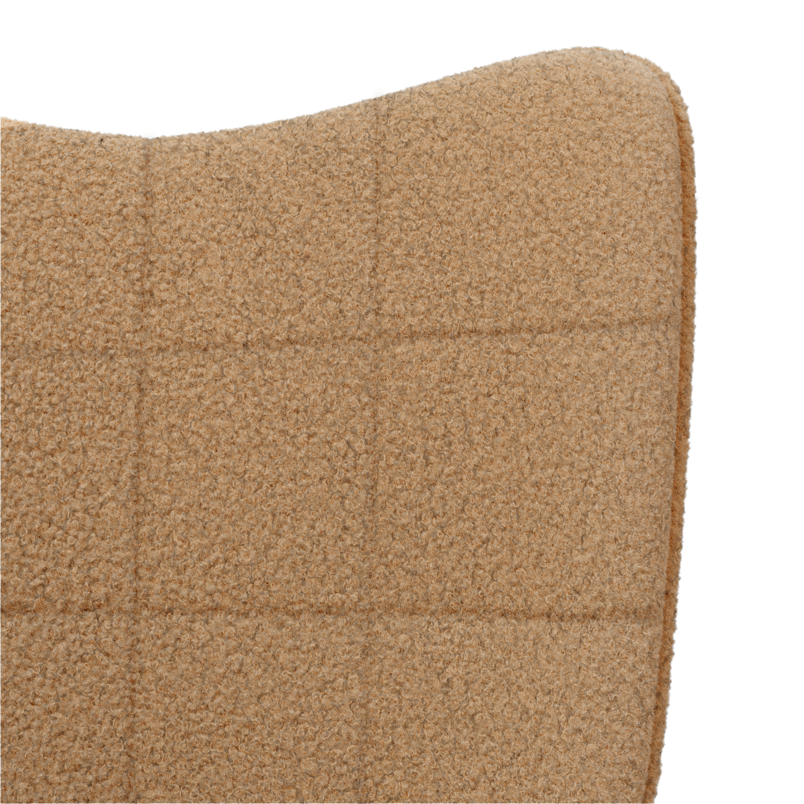 Relaxing Chair Beige Curly Wool-like Fabric - Image 7