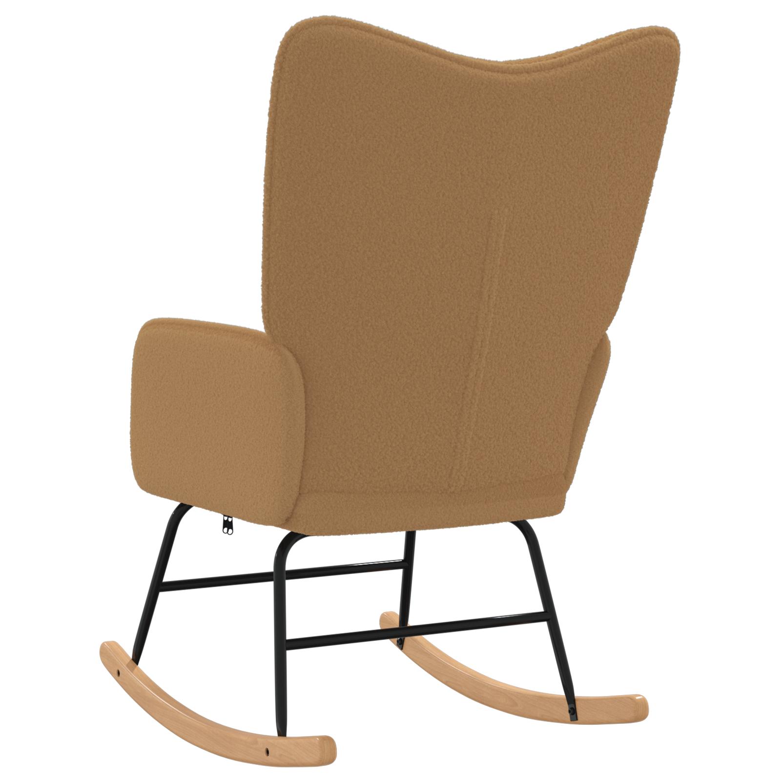 Relaxing Chair Beige Curly Wool-like Fabric - Image 6