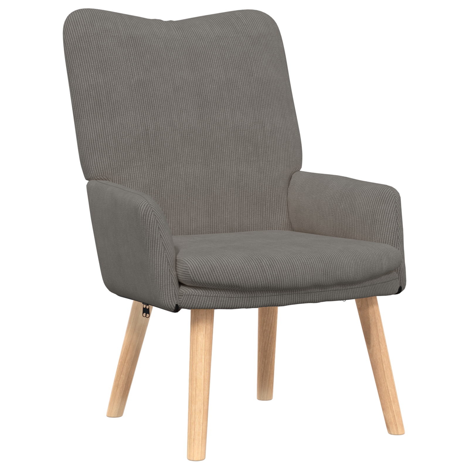 Relaxing Chair Light Grey Corduroy Fabric - Image 2