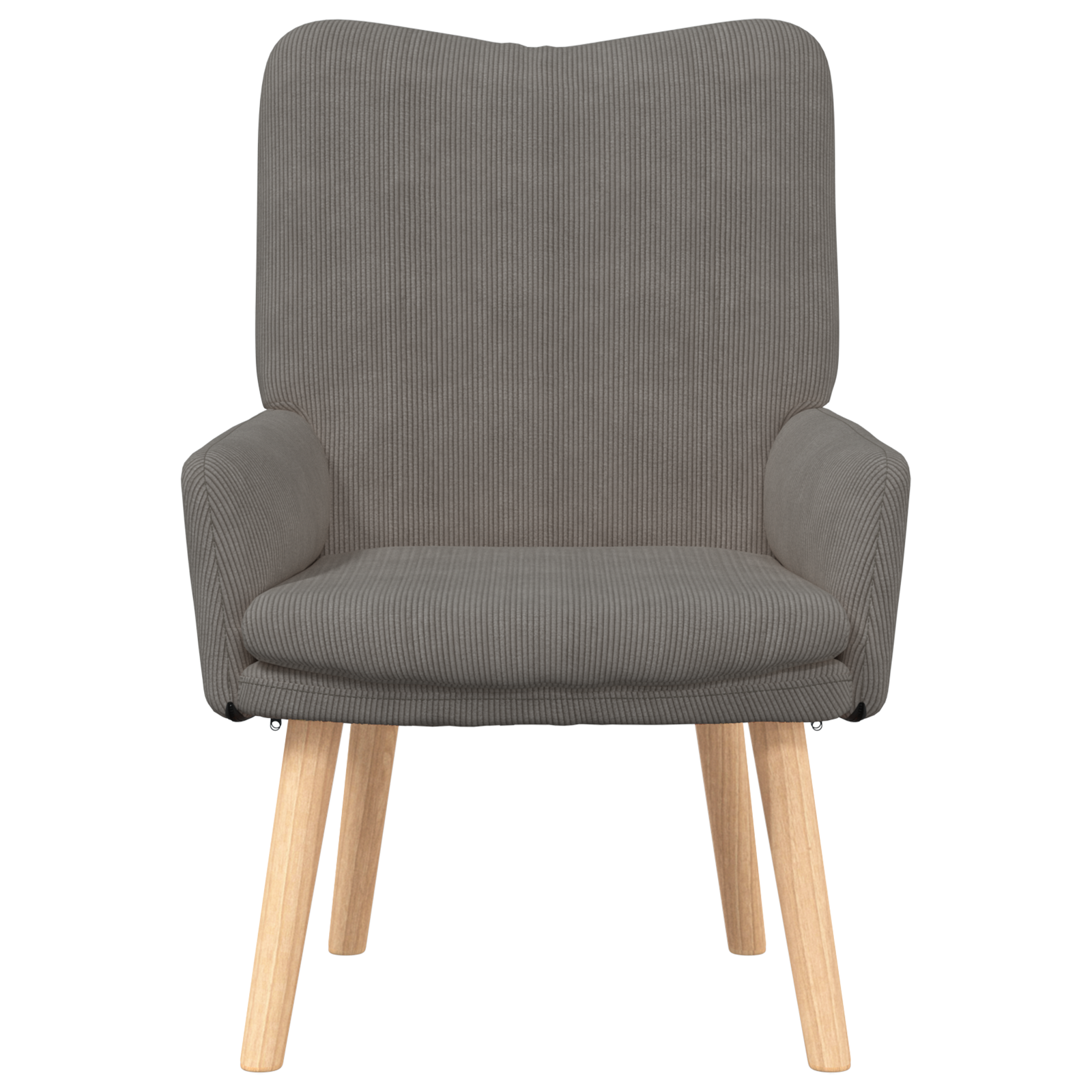 Relaxing Chair Light Grey Corduroy Fabric - Image 4