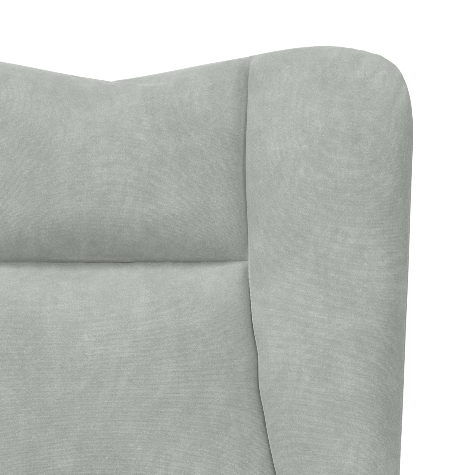 Relaxing Chair Light Grey Velvet - Image 7