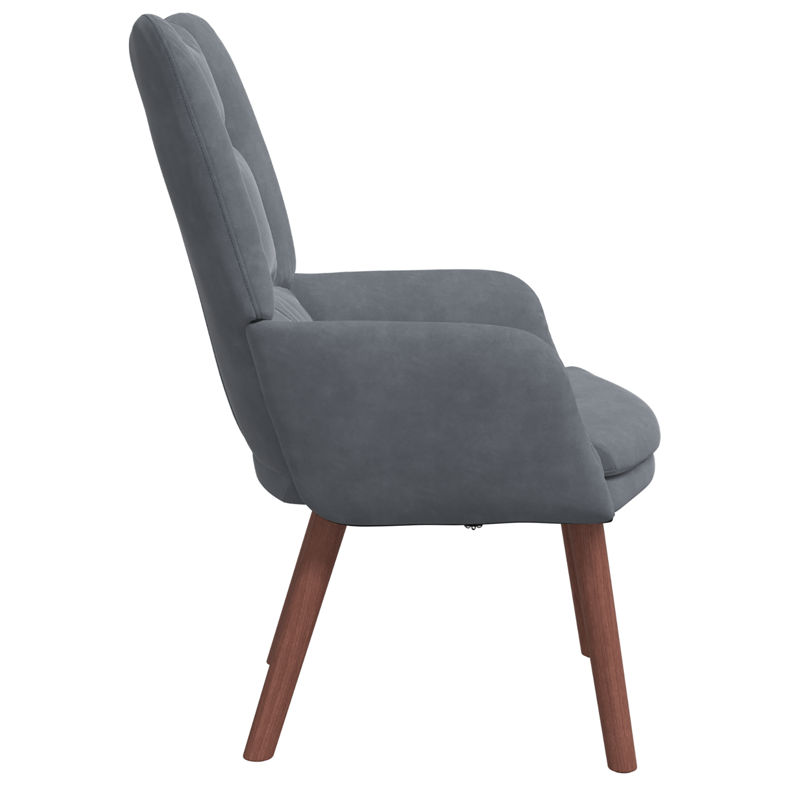 Relaxing Chair Dark Grey Velvet - Image 5