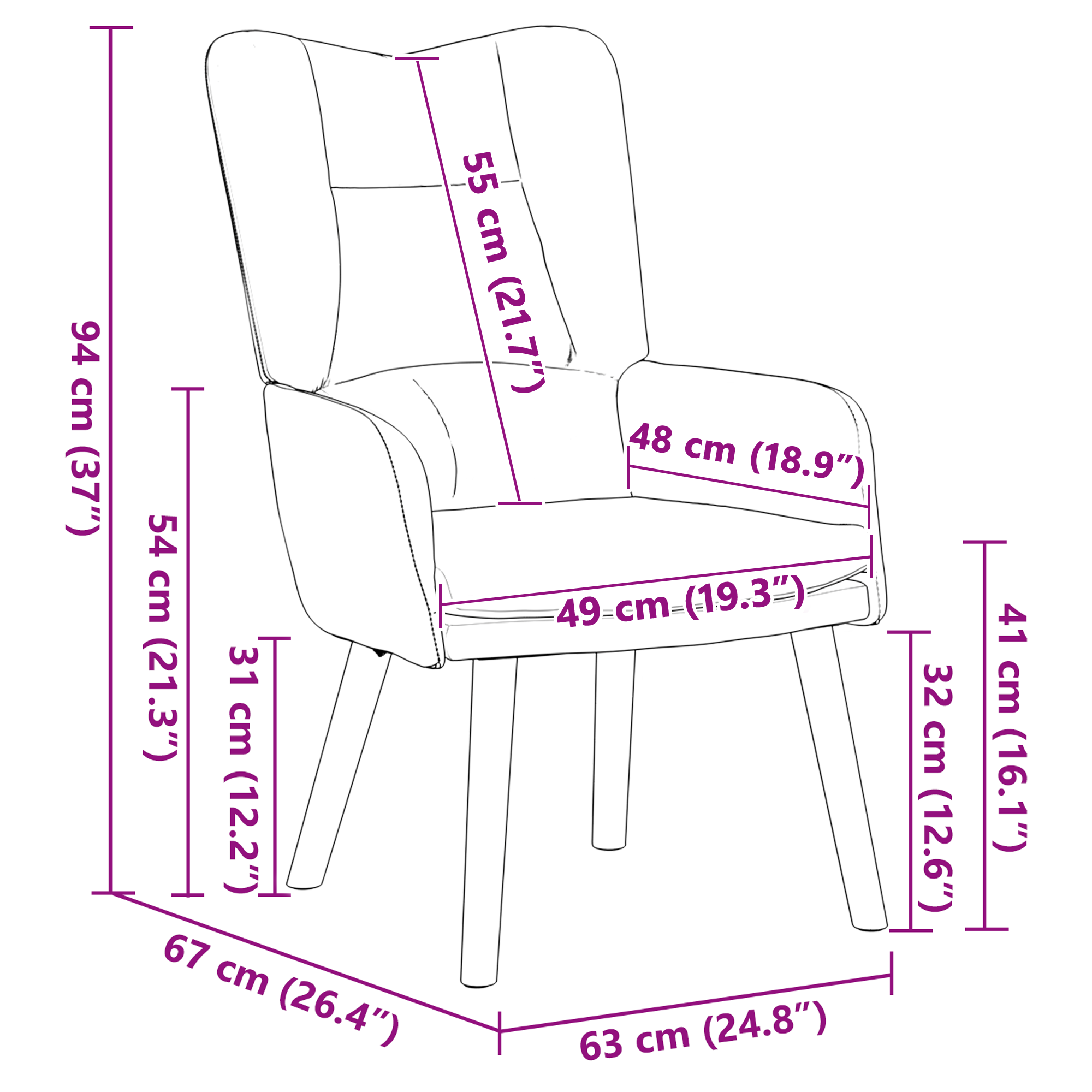 Relaxing Chair Dark Grey Velvet - Image 8
