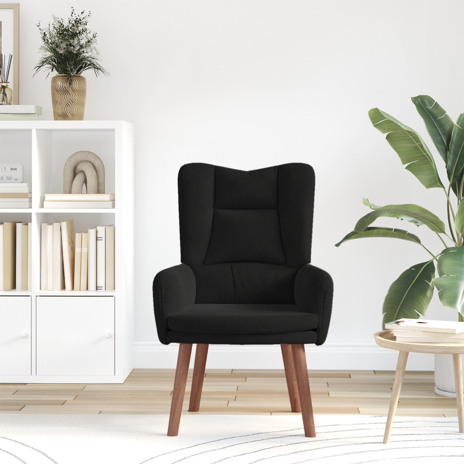 Relaxing Chair Black Velvet - Image 3