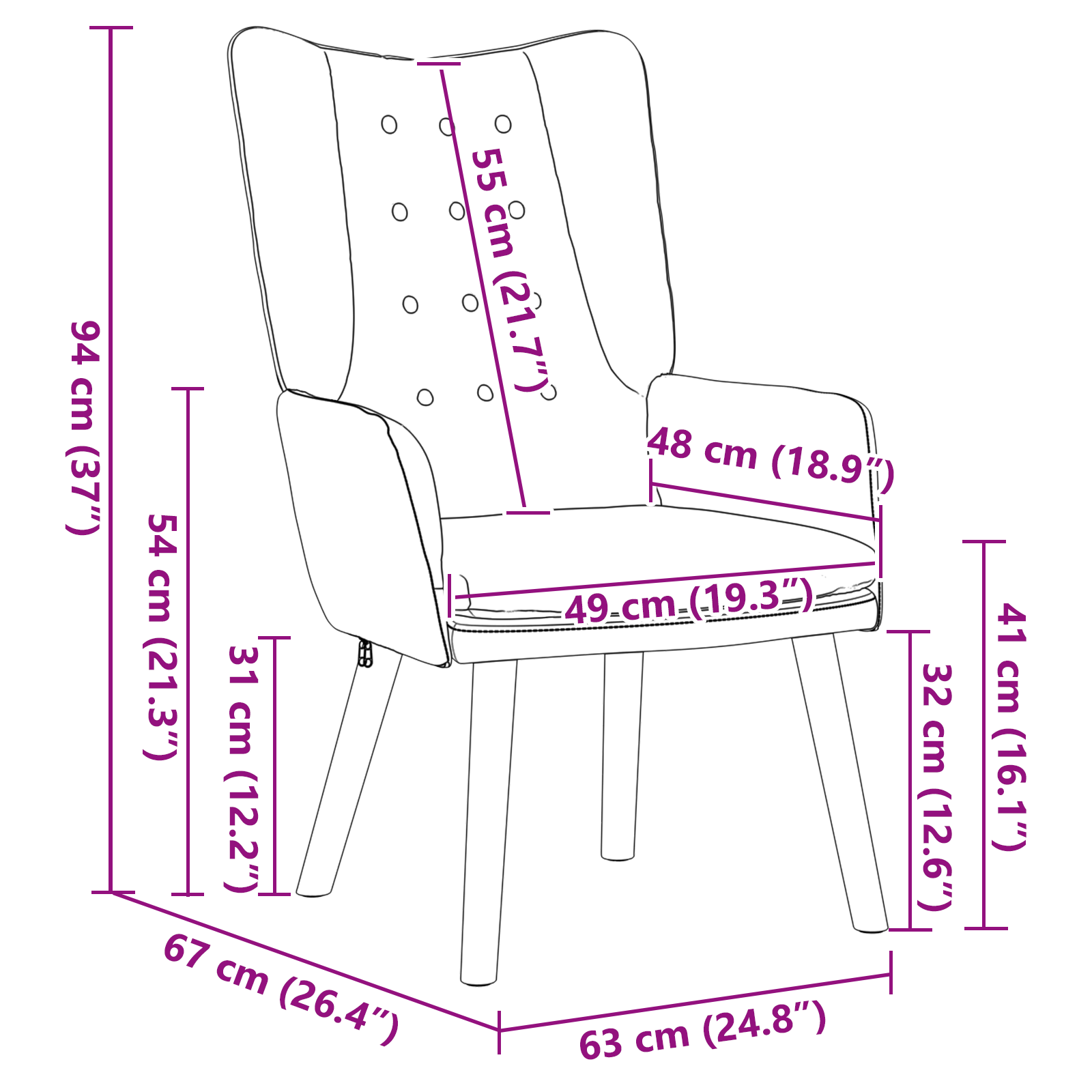 Relaxing Chair Light Grey Velvet - Image 8