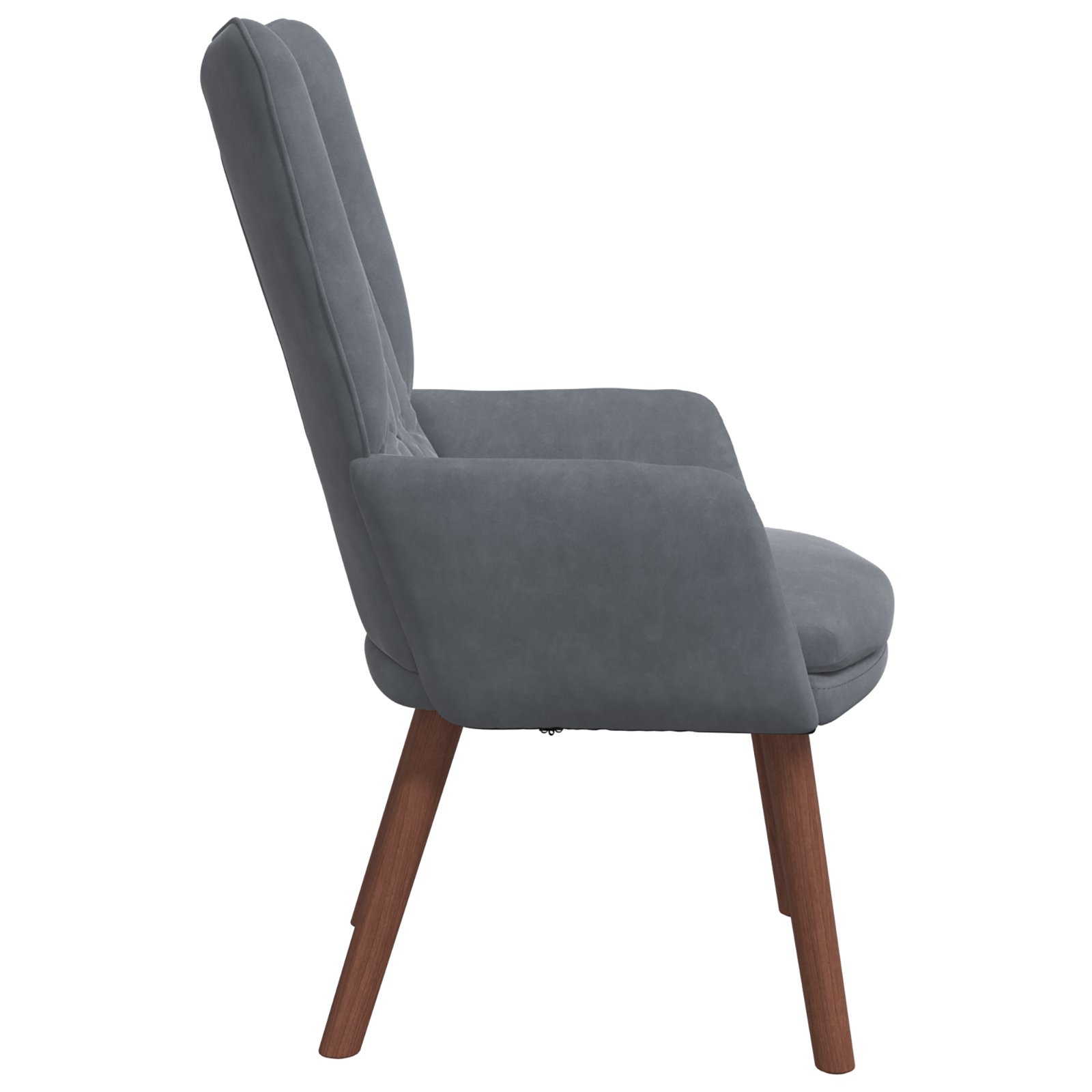 Relaxing Chair Dark Grey Velvet - Image 5