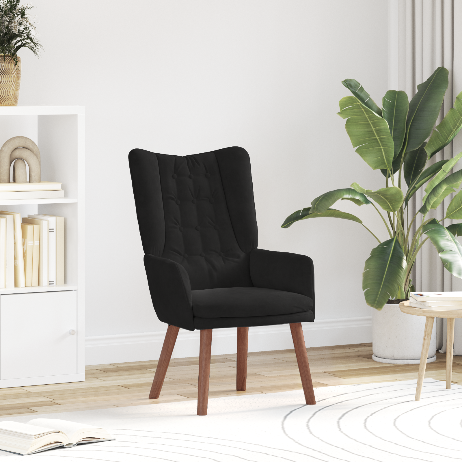 Relaxing Chair Black Velvet