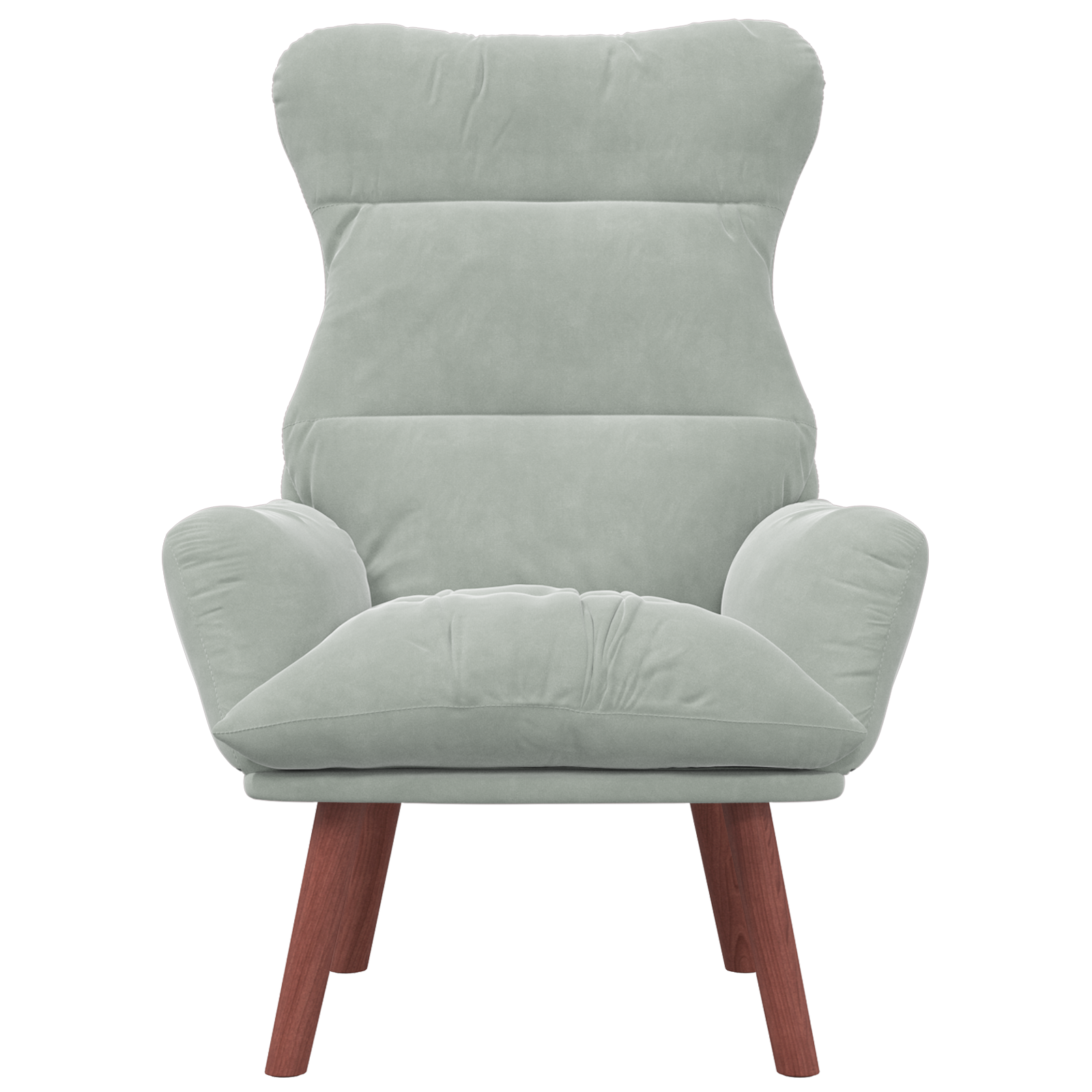 Relaxing Chair Light Grey Velvet - Image 4
