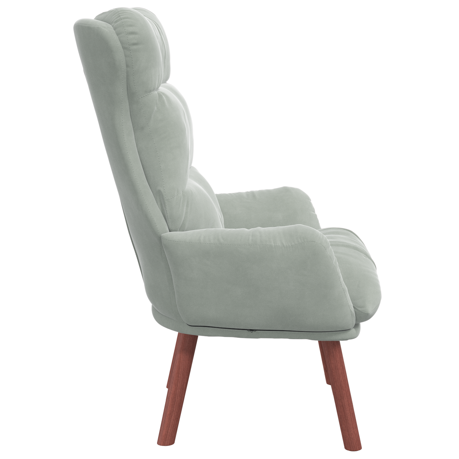 Relaxing Chair Light Grey Velvet - Image 5