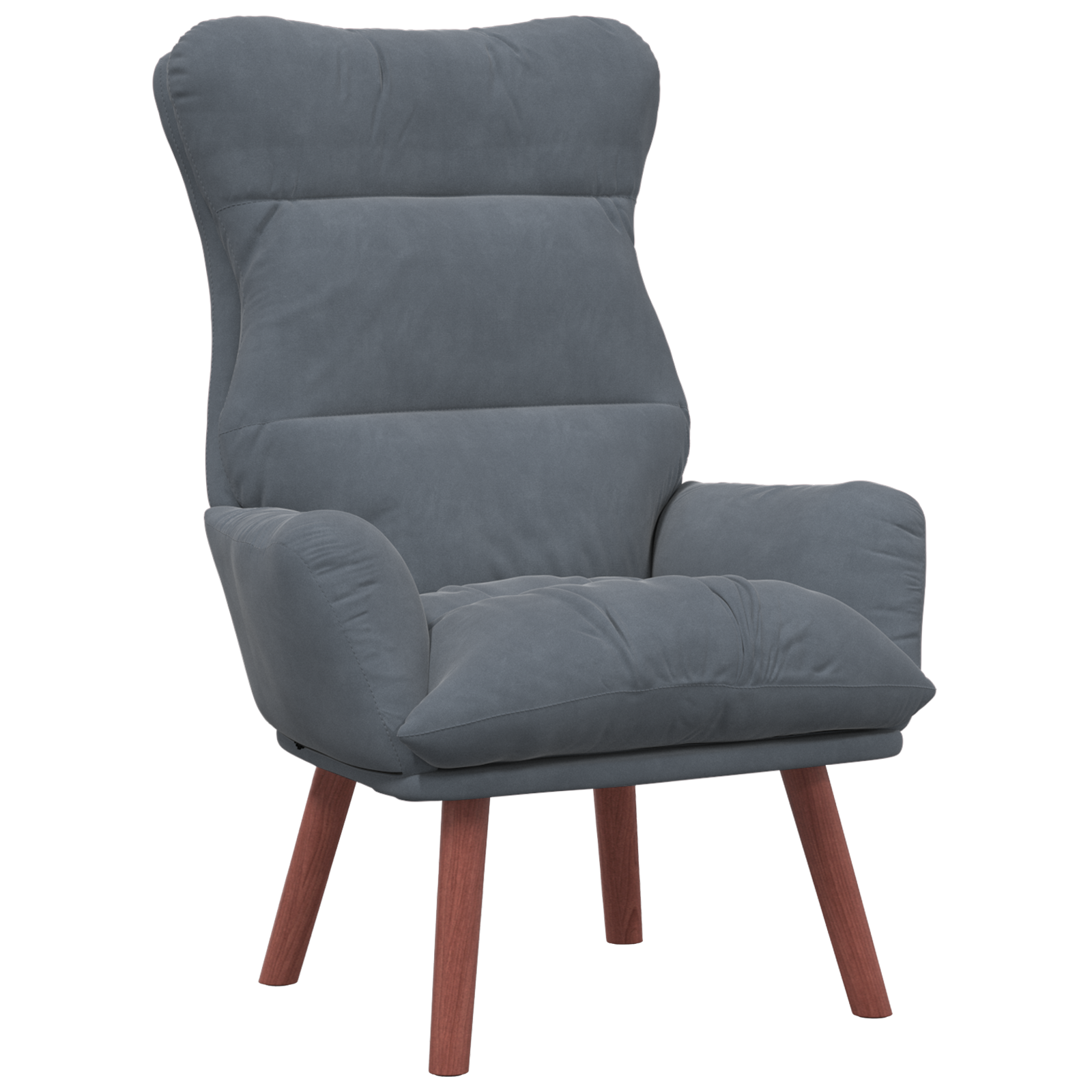 Relaxing Chair Dark Grey Velvet - Image 2