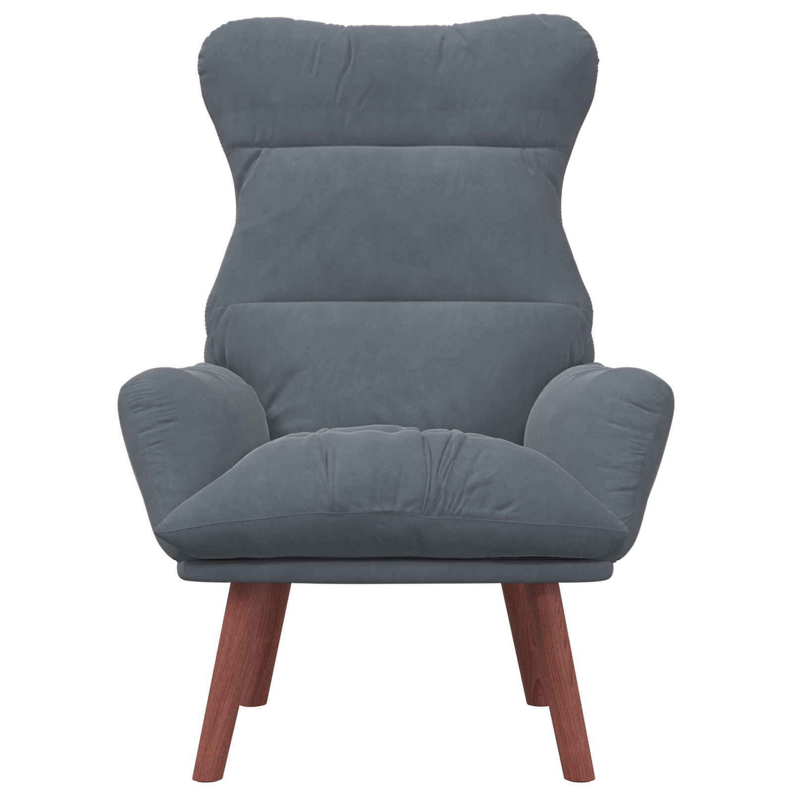 Relaxing Chair Dark Grey Velvet - Image 4