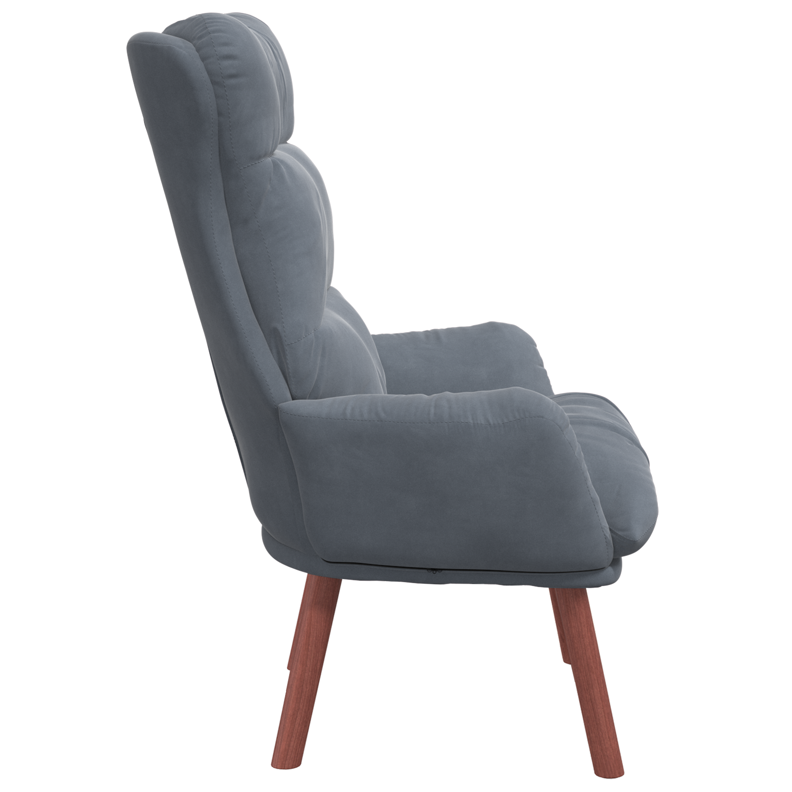 Relaxing Chair Dark Grey Velvet - Image 5