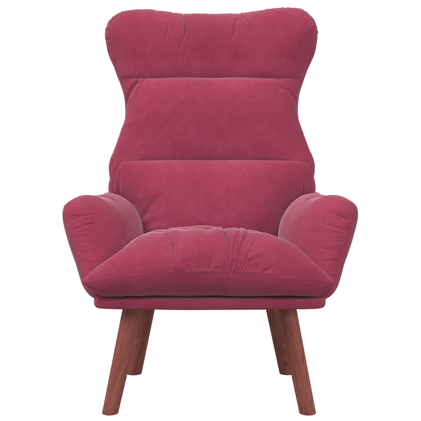 Relaxing Chair Wine Red Velvet - Image 4