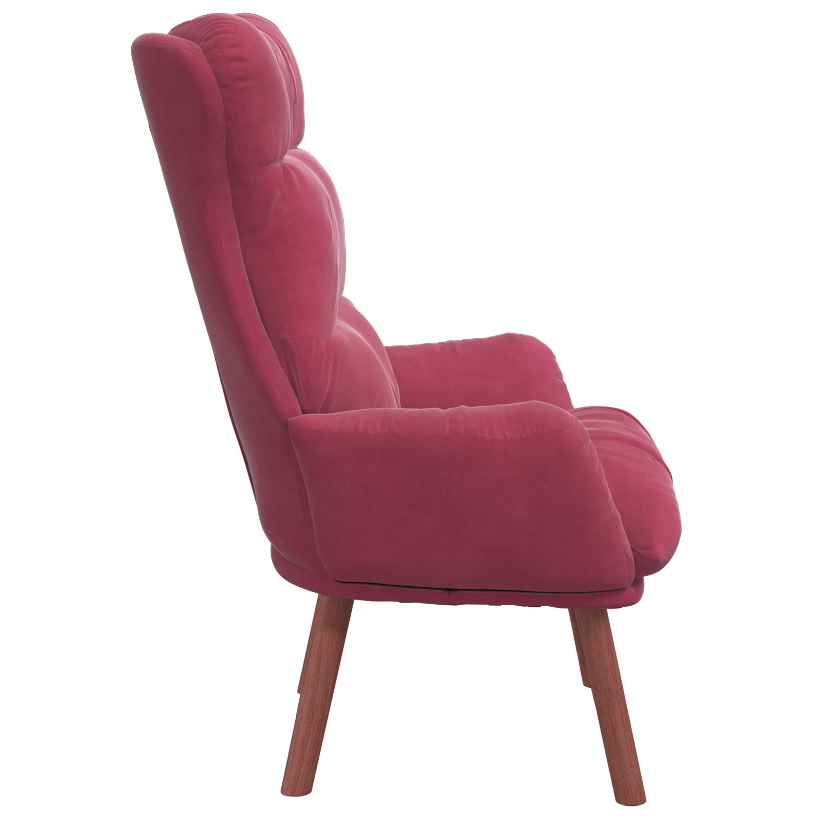Relaxing Chair Wine Red Velvet - Image 5