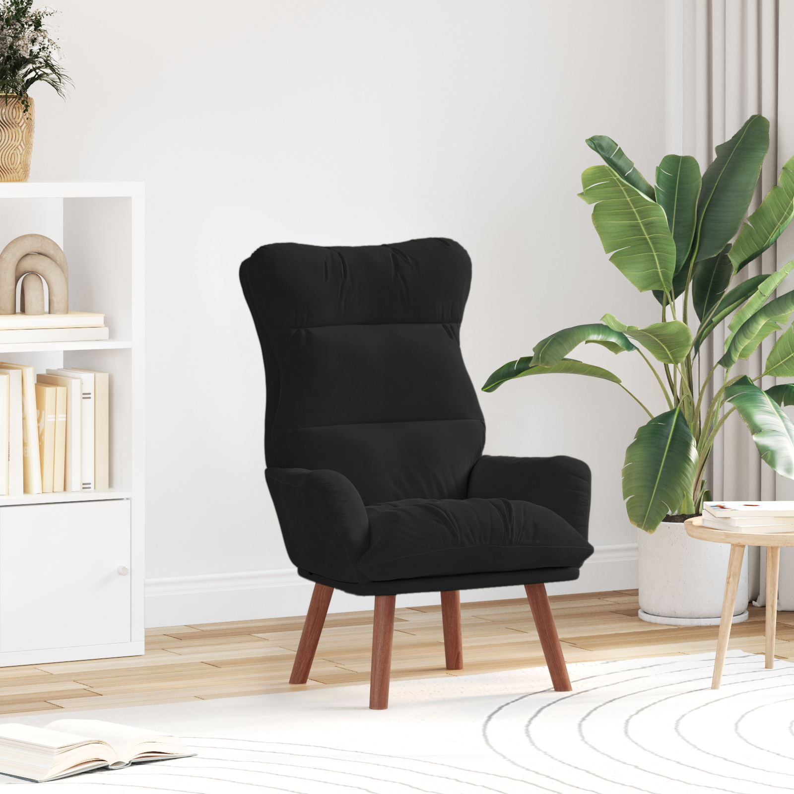 Relaxing Chair Black Velvet