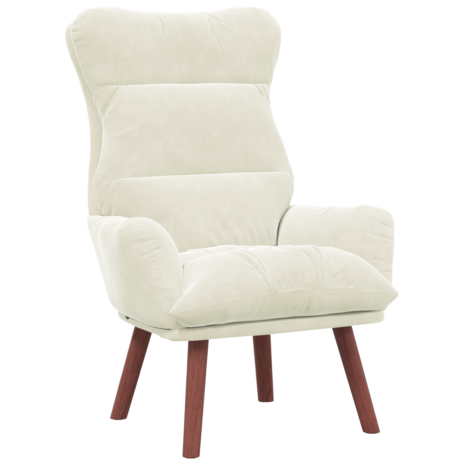 Relaxing Chair Cream Velvet - Image 2