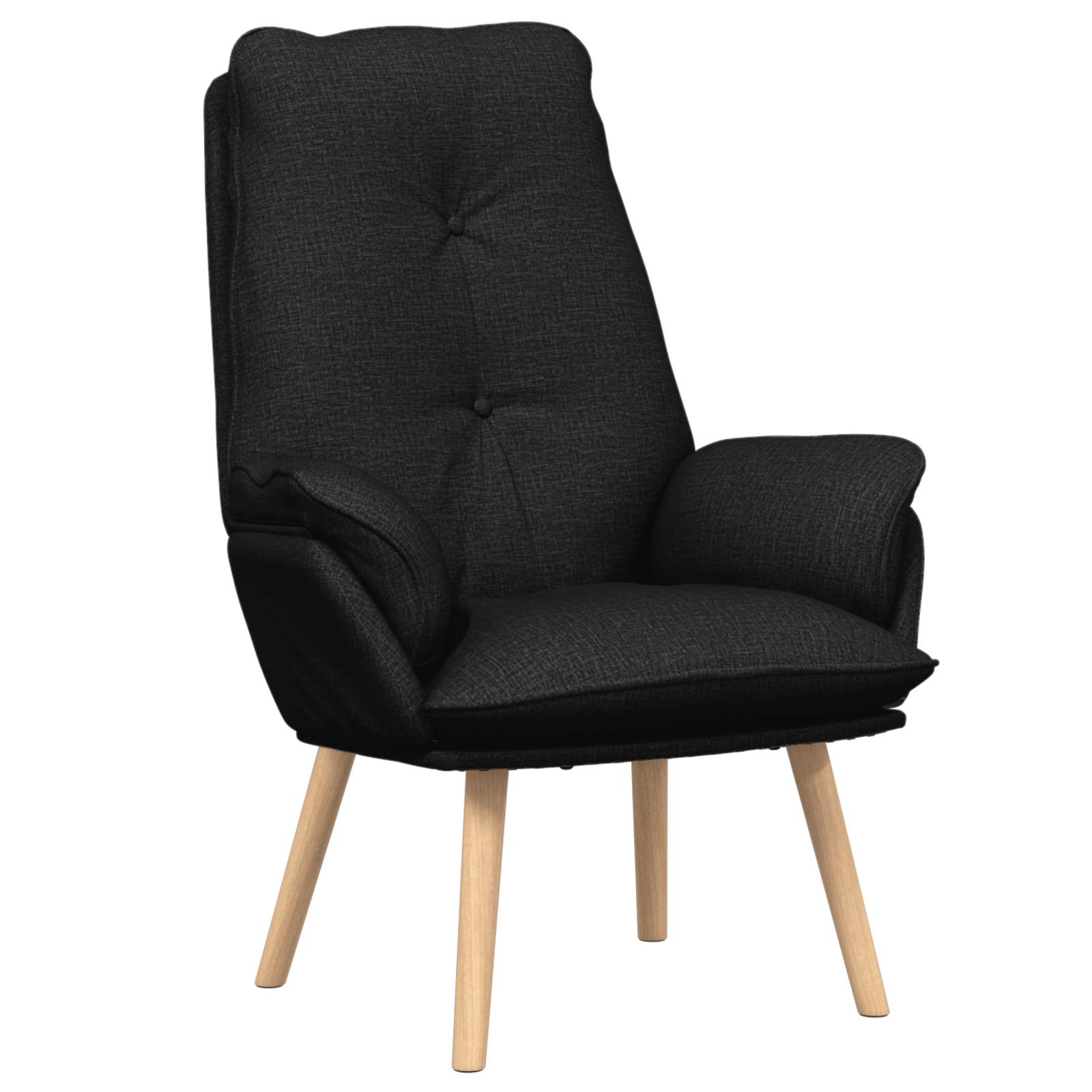 Relaxing Chair Black Fabric - Image 2