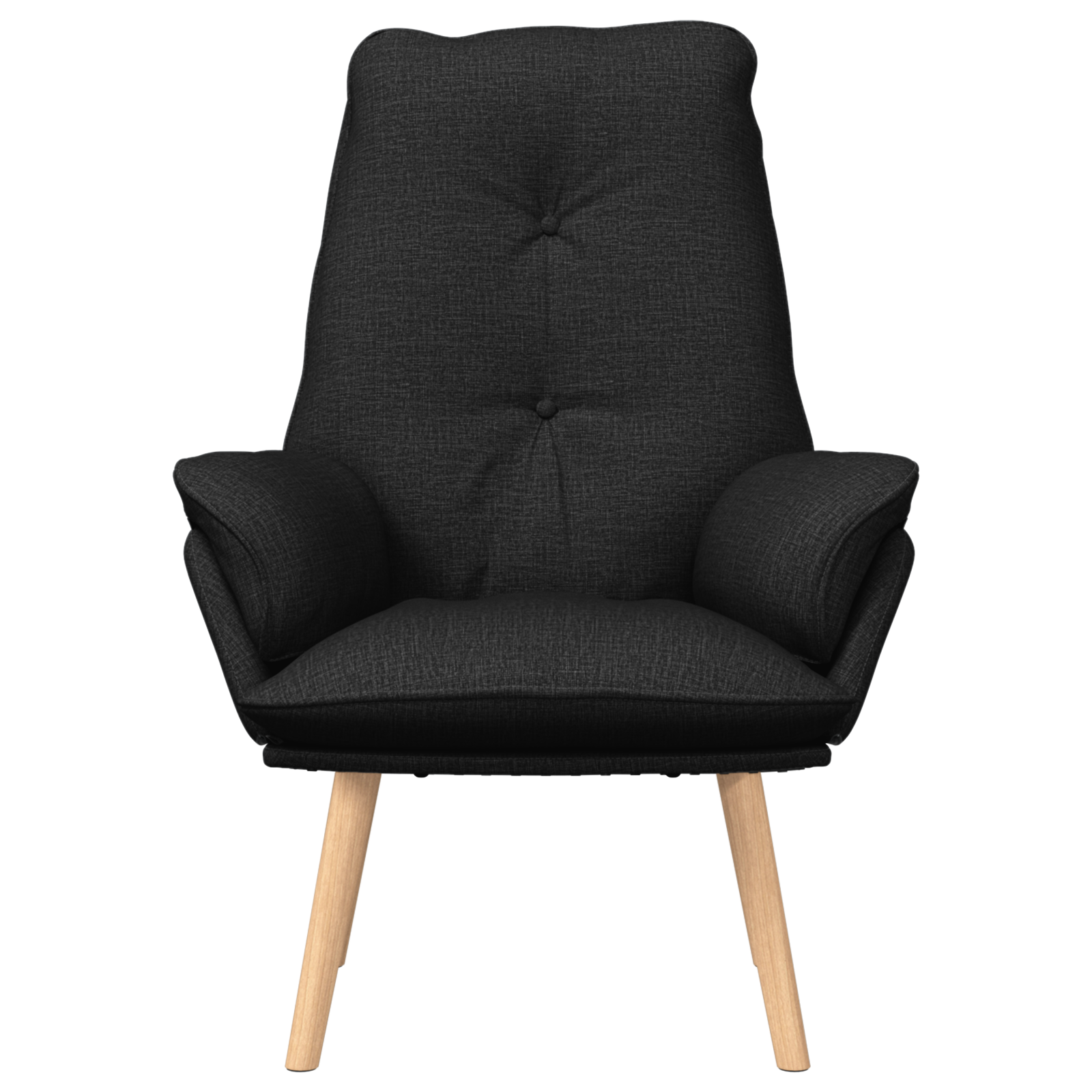 Relaxing Chair Black Fabric - Image 4
