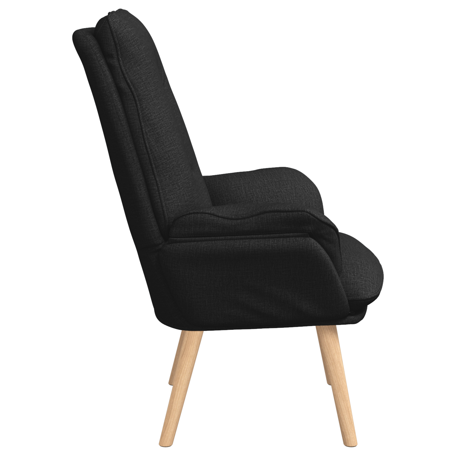 Relaxing Chair Black Fabric - Image 5