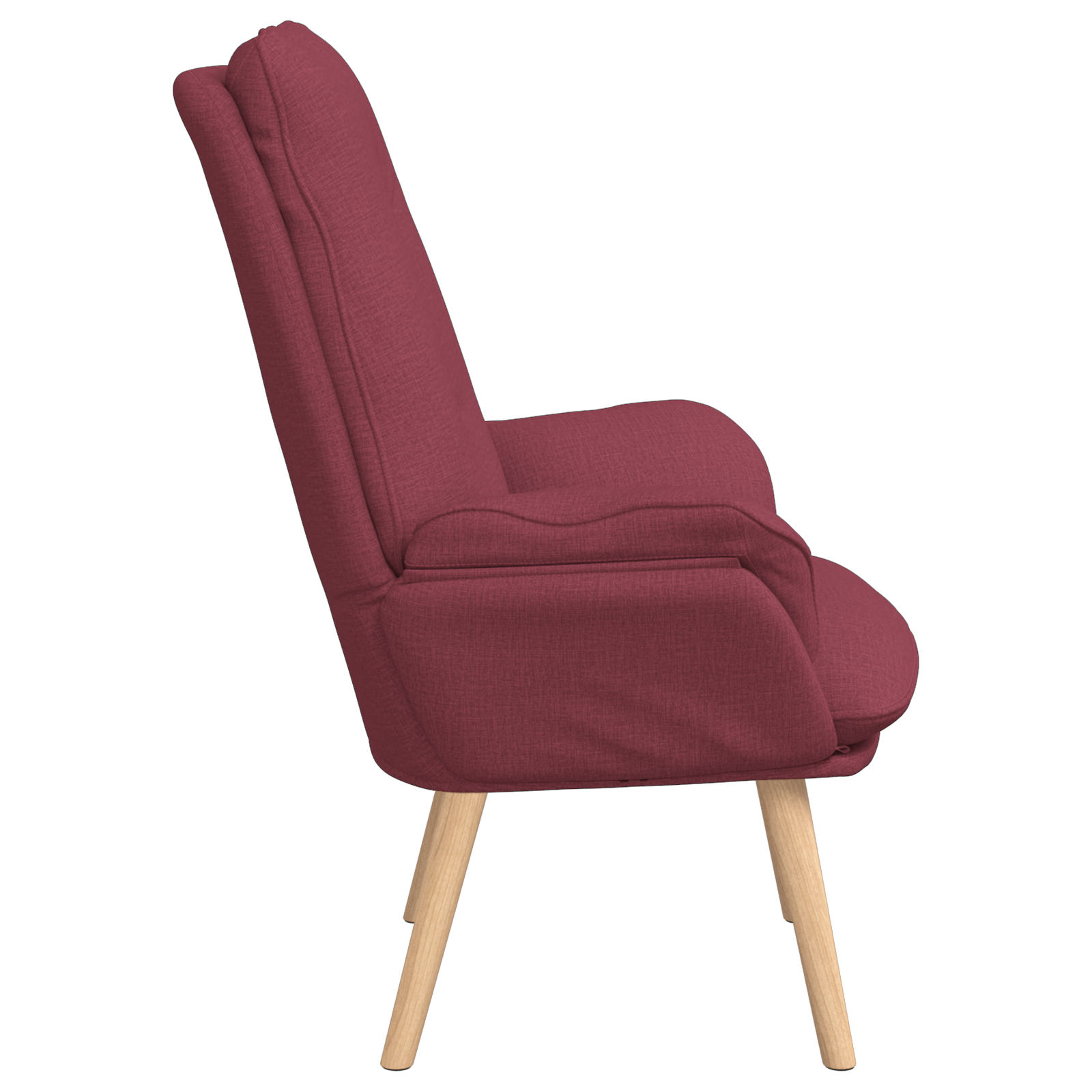 Relaxing Chair Wine Red Fabric - Image 5