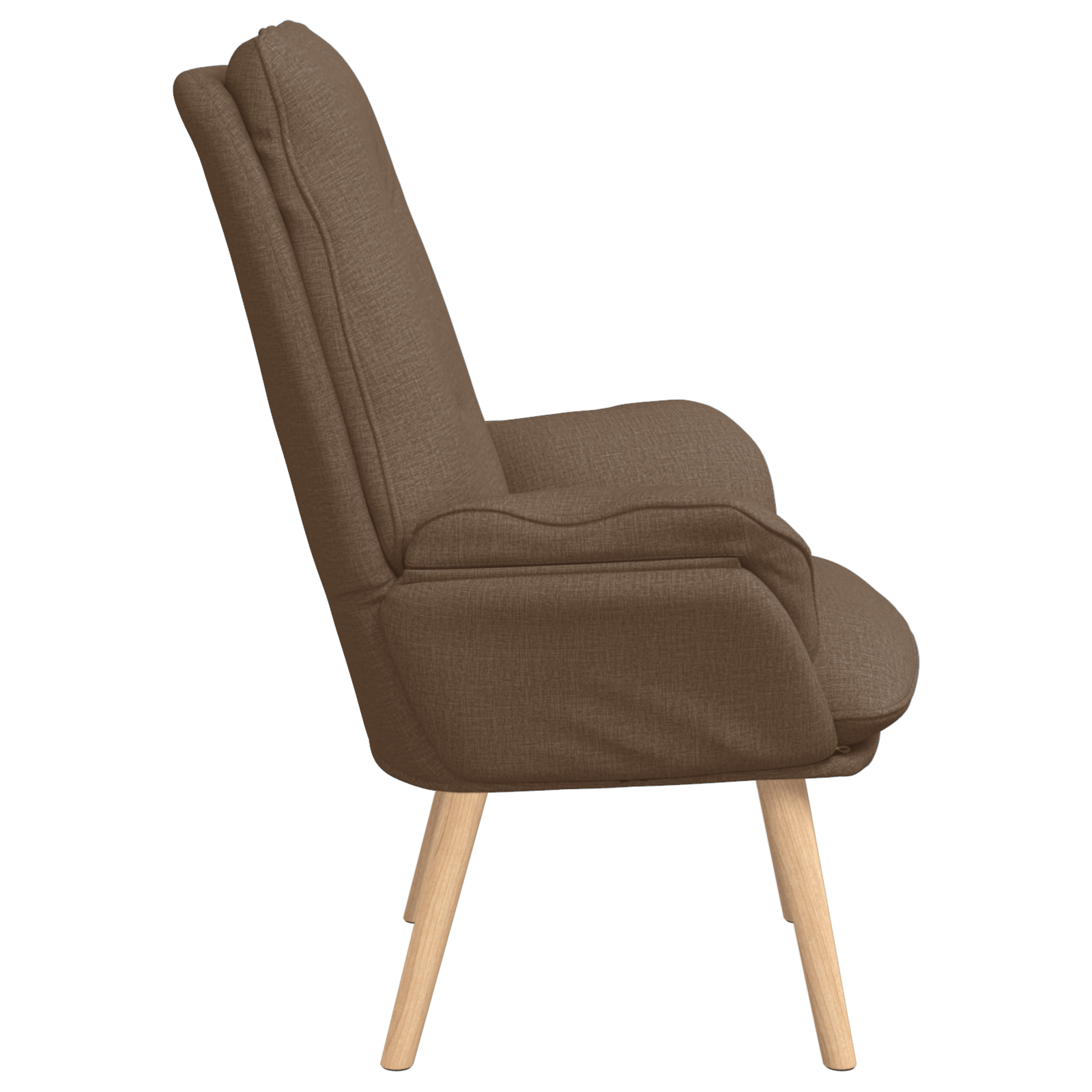 Relaxing Chair Brown Fabric - Image 5