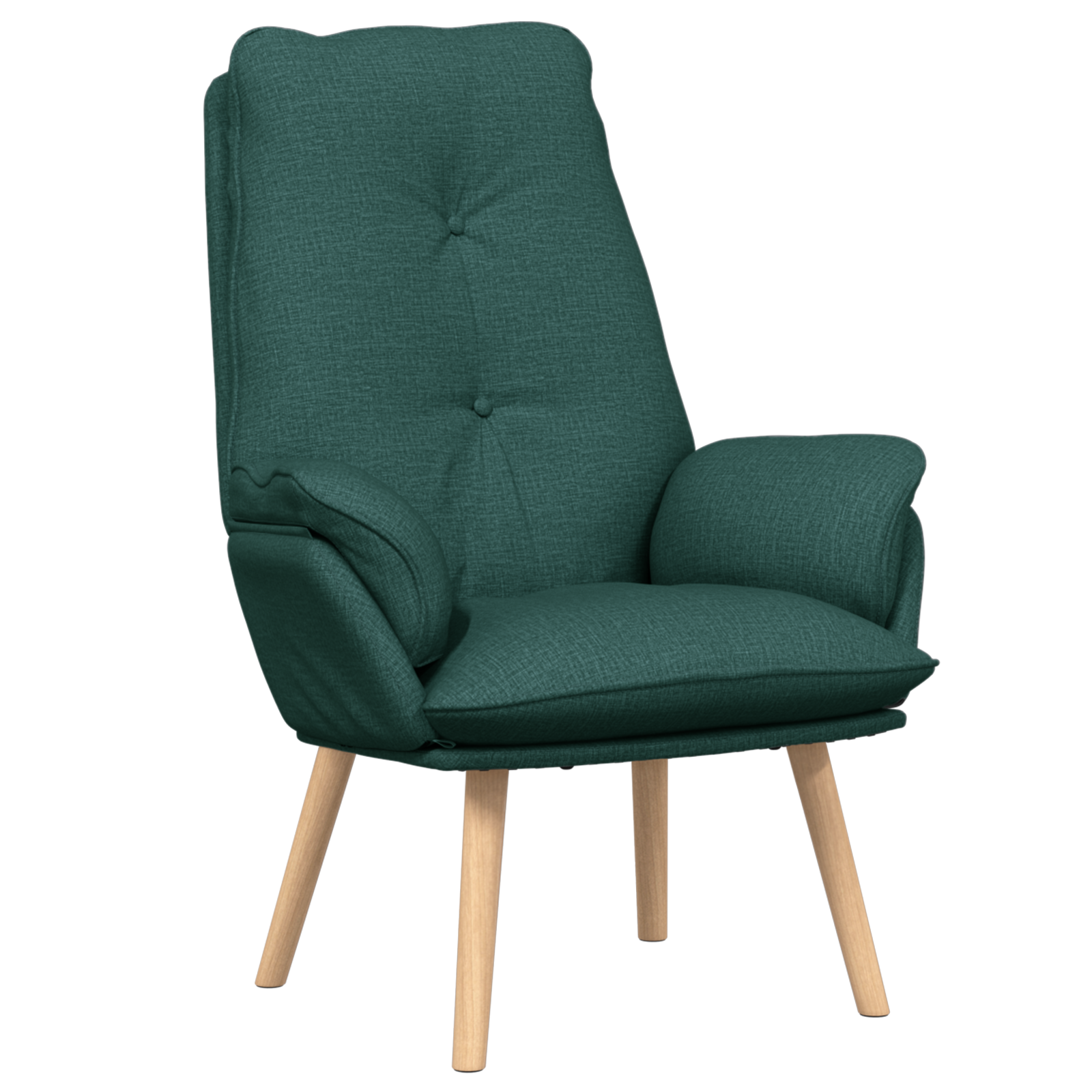 Relaxing Chair Dark Green Fabric - Image 2